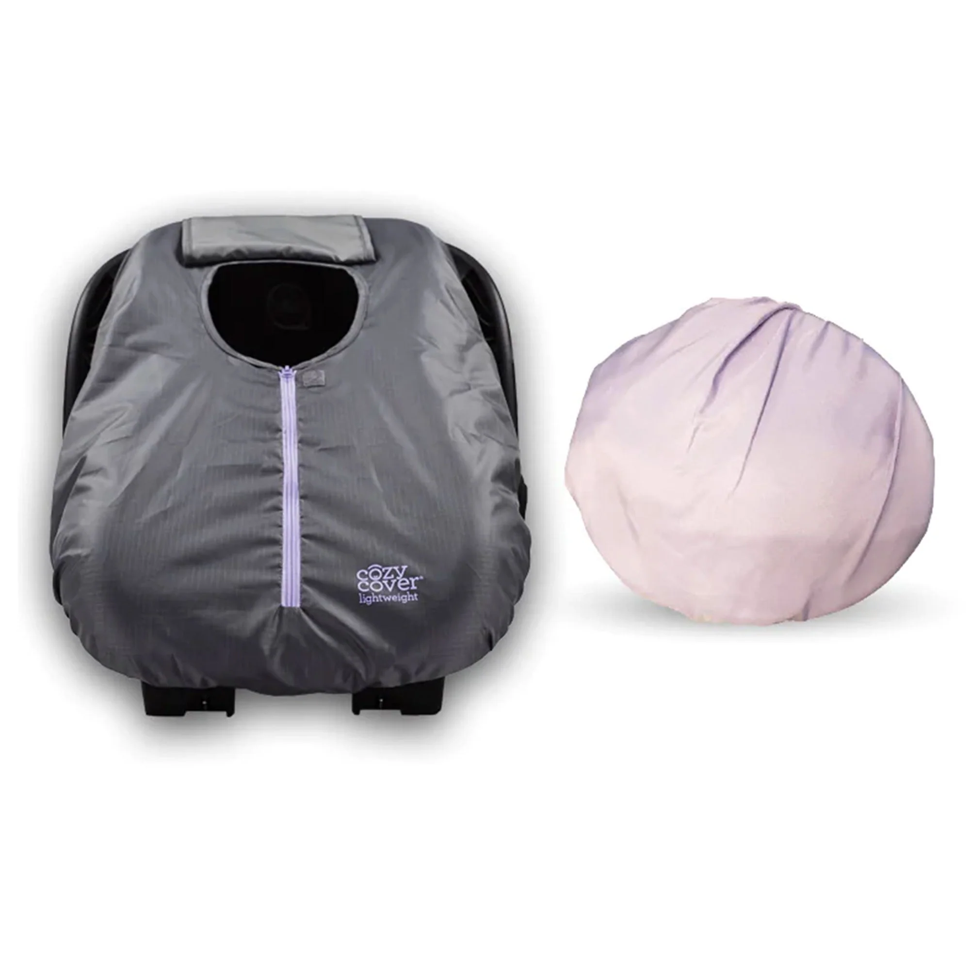 CozyBaby Combo Pack w/ Sun & Bug Cover and Lightweight Summer Cozy Cover, Purple - Image 3