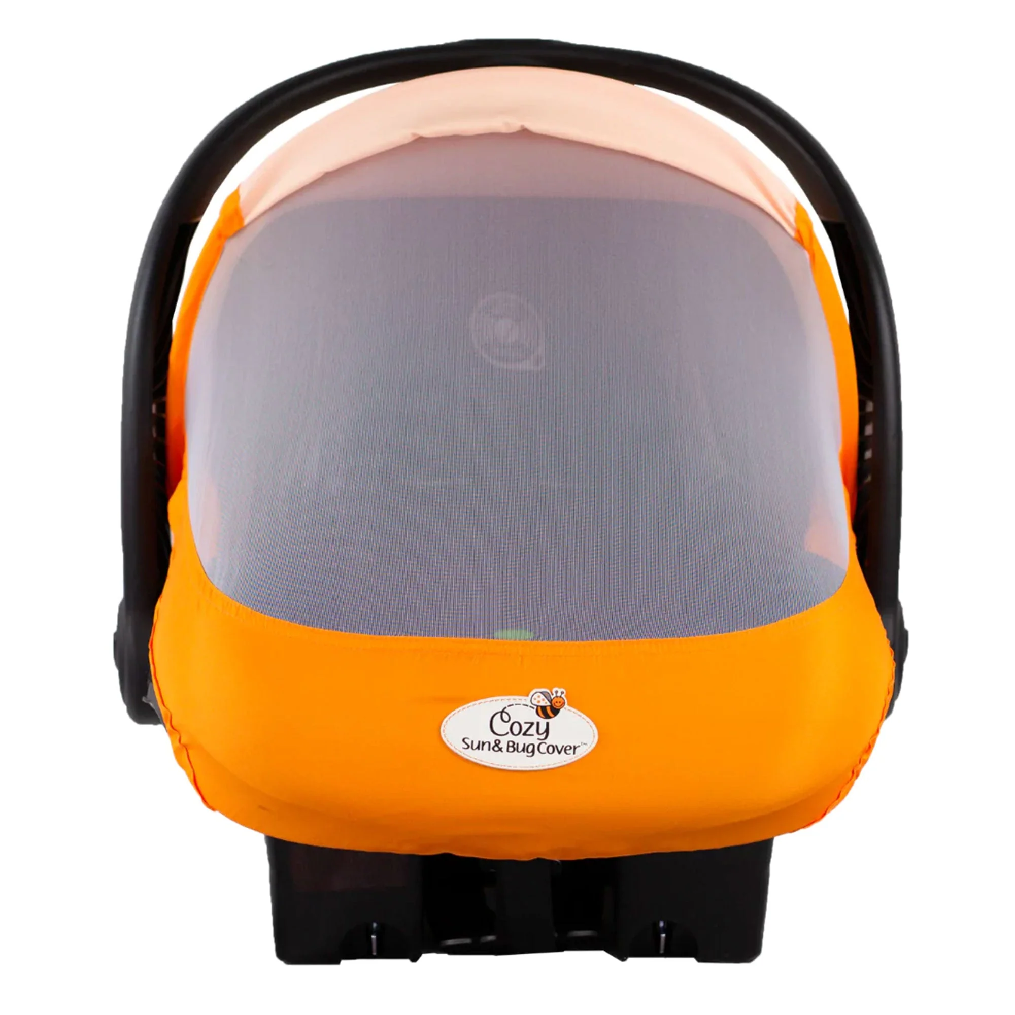CozyBaby Lightweight Mesh Summer Sun and Bug Infant Carrier Cover, Orange Mango
