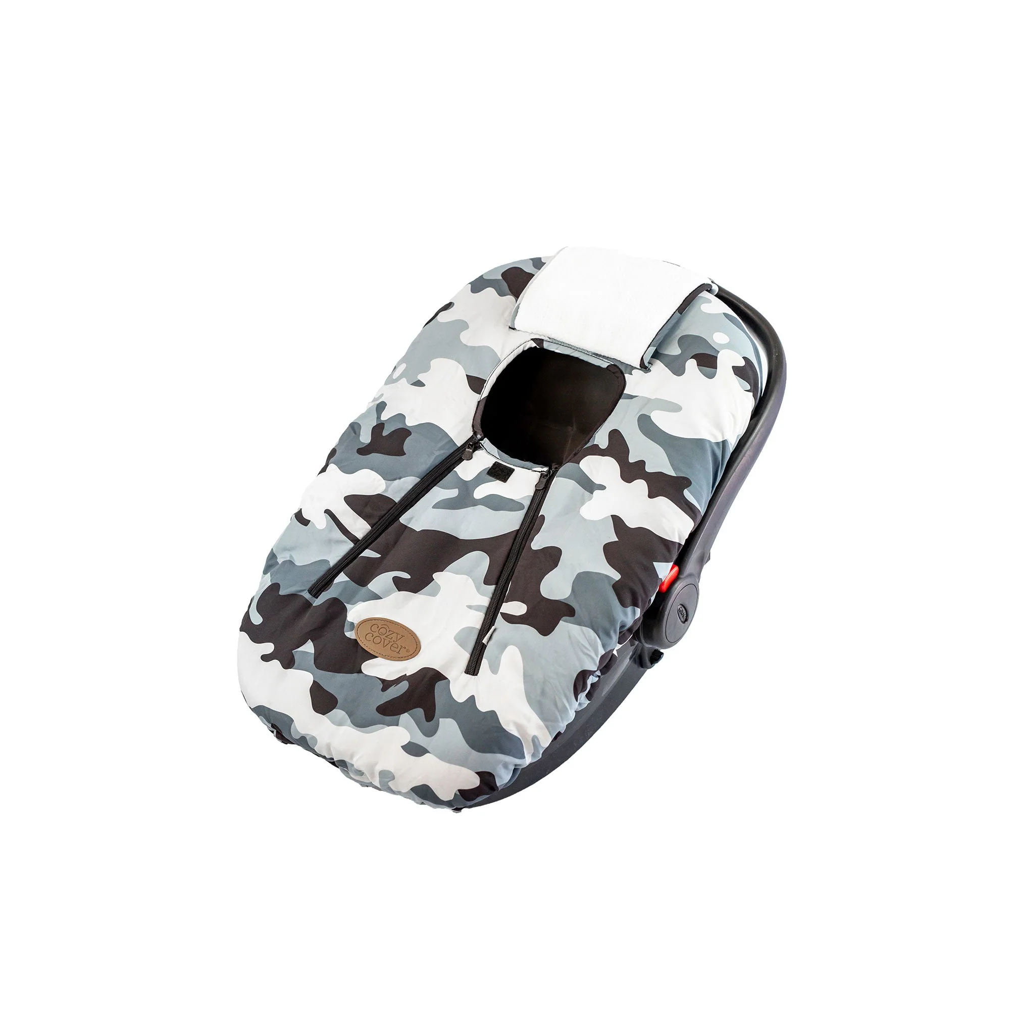 CozyBaby Original Infant Car Seat Cover w/ Dual Zippers & Elastic Edge, Camo - Image 9