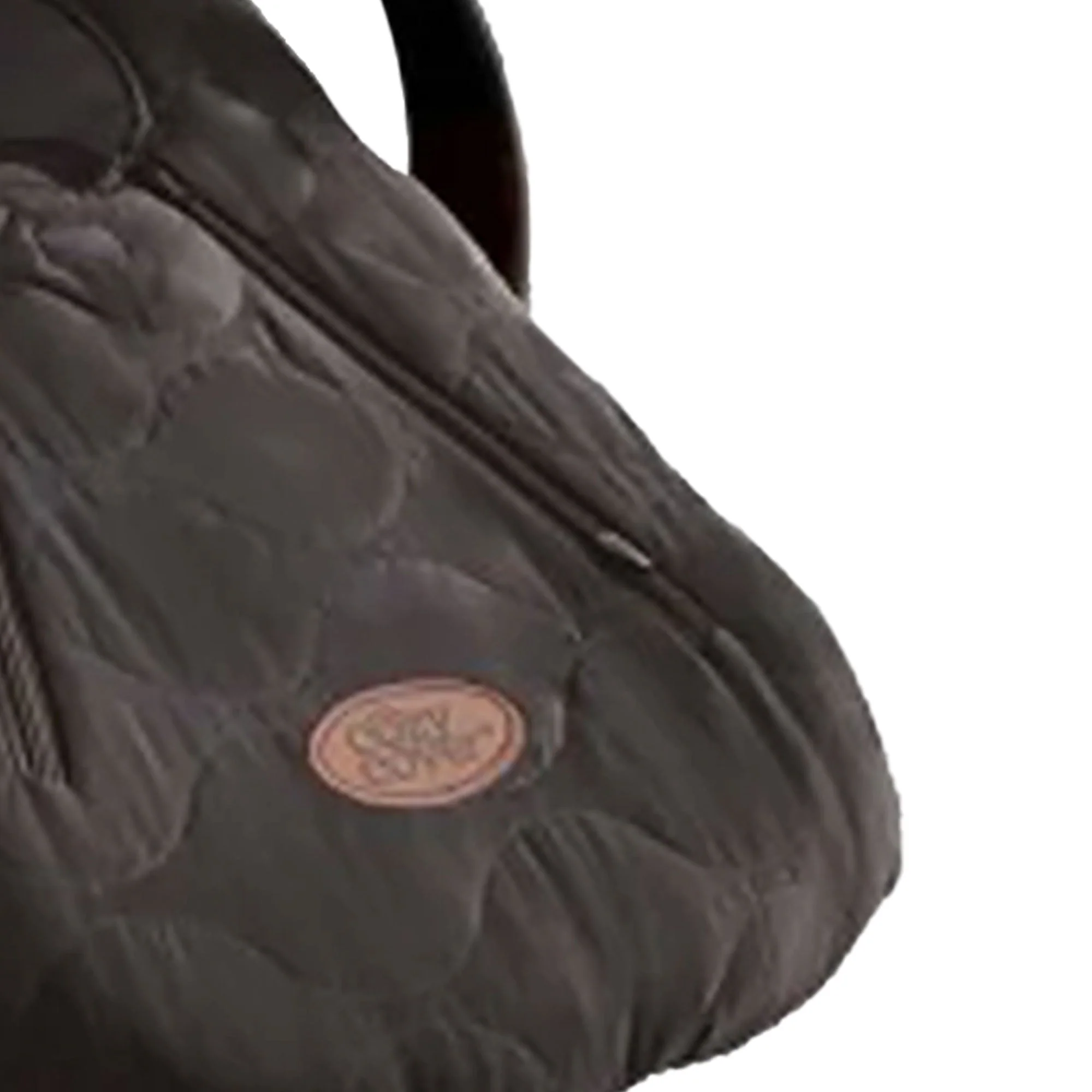 CozyBaby Quilted Infant Car Seat Cover with Dual Zippers and Elastic Edge, Black - Image 2