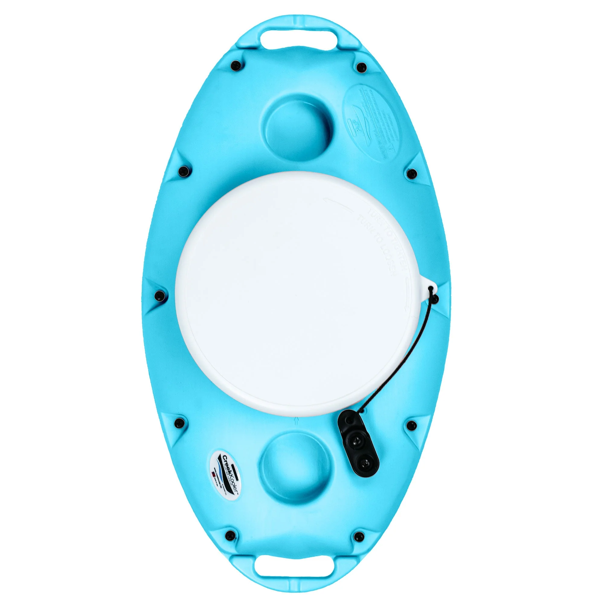CreekKooler 15 Qt Camping Floating Water Companion Ice Chest Cooler, Bahama Blue - Image 2