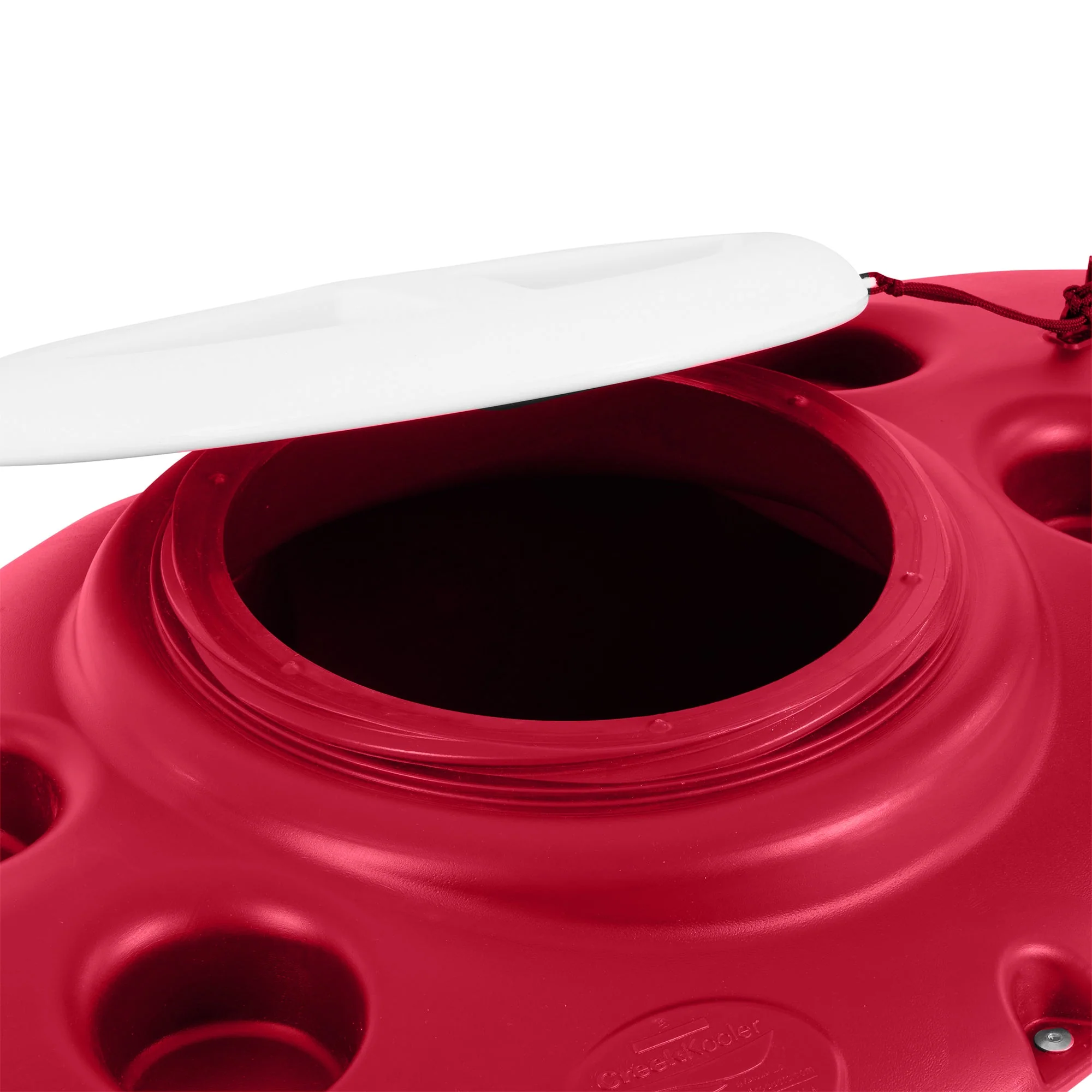 CreekKooler 30 Quart Floating Insulated Beverage Cooler Pull Behind Kayak, Red - Image 6
