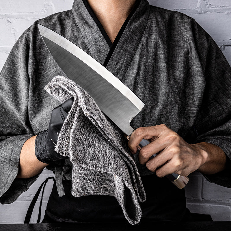 Crystal Damascus Chef's Knife with Exotic Ebony Wood Handle - Image 2