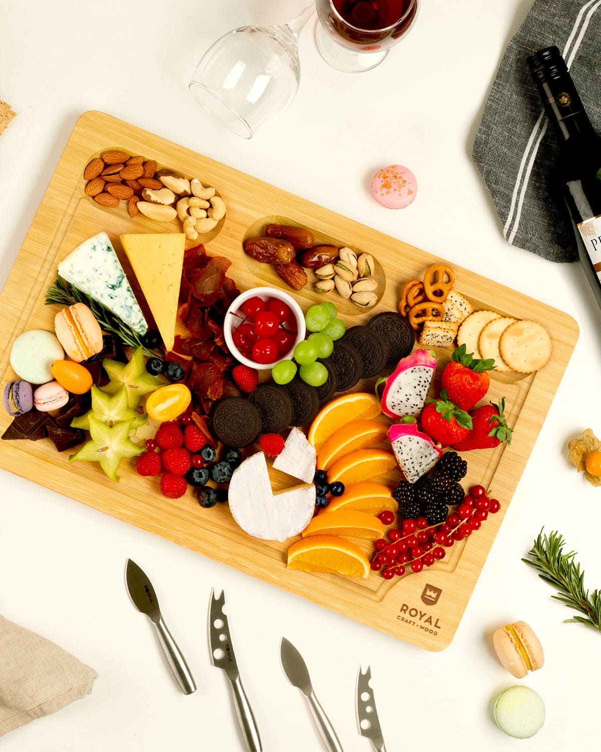 Cutting Board with Compartments, 18” x 12” - Image 6