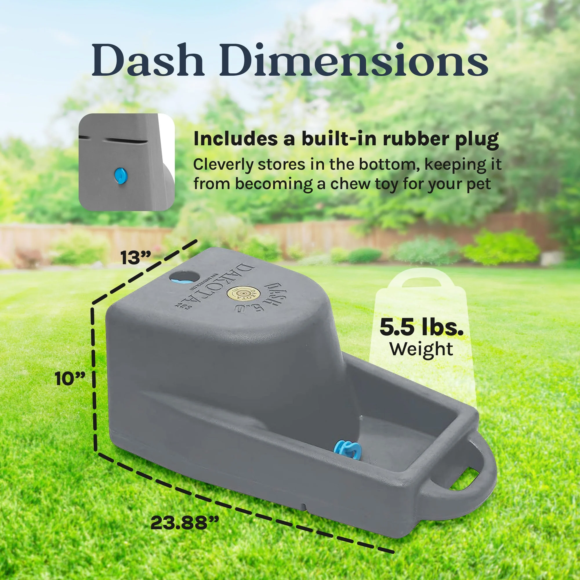 Dakota 283 Dash 5 Gallon Water Dispenser System for Dogs & Pets, Dark Granite - Image 2