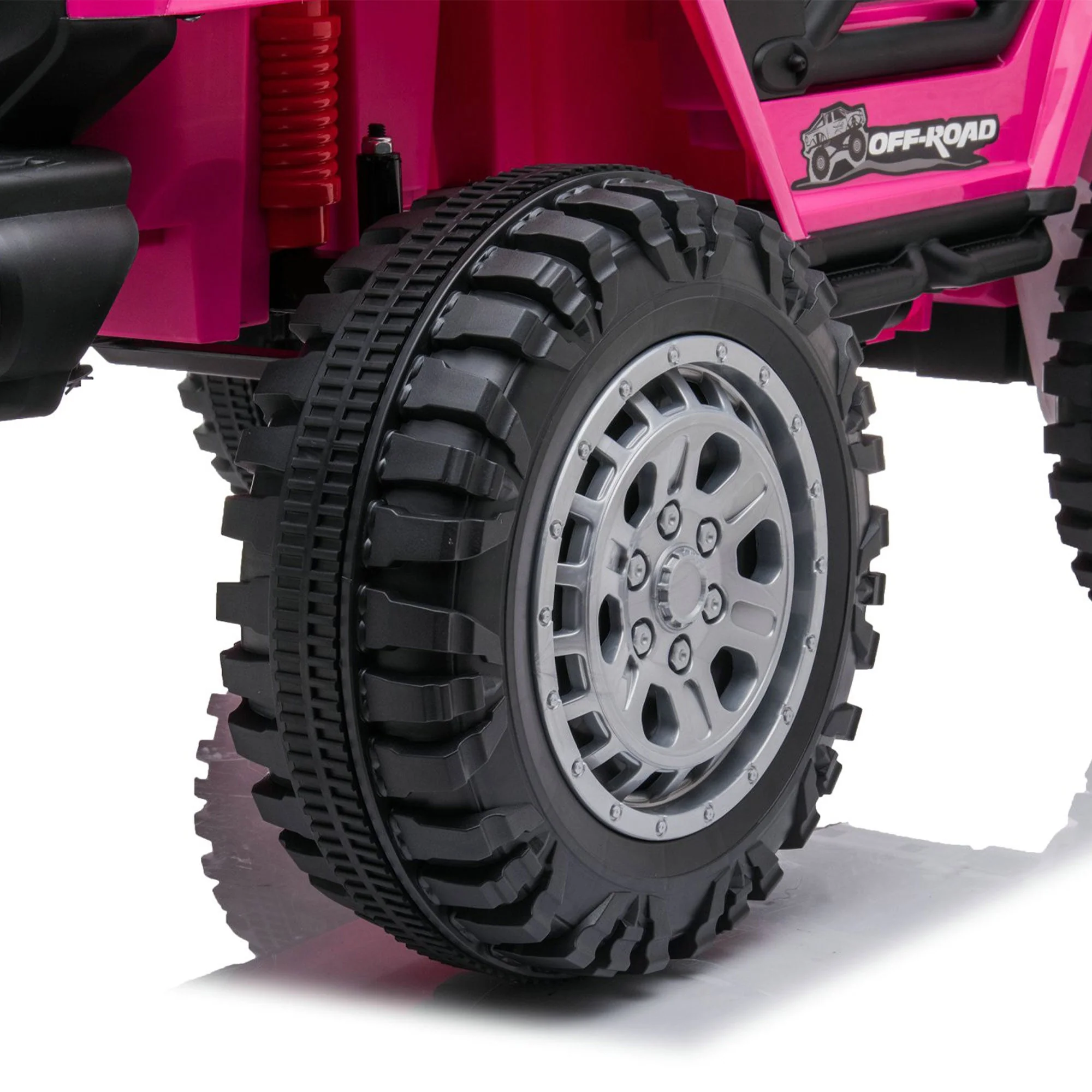 DAKOTT 12V Ride On Truck Electric Off Road Car w/Remote Control for Kids, Pink - Image 12