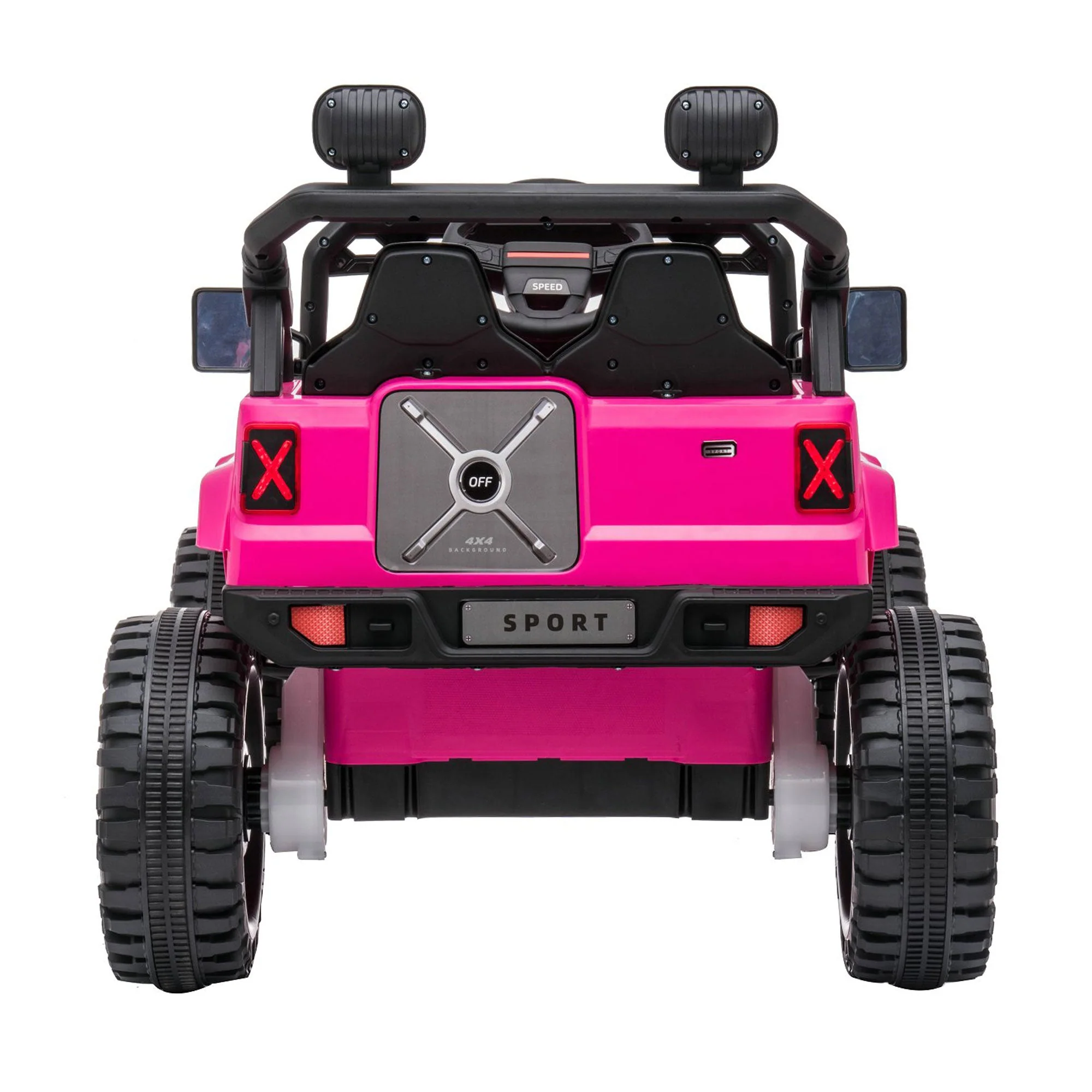 DAKOTT 12V Ride On Truck Electric Off Road Car w/Remote Control for Kids, Pink - Image 4
