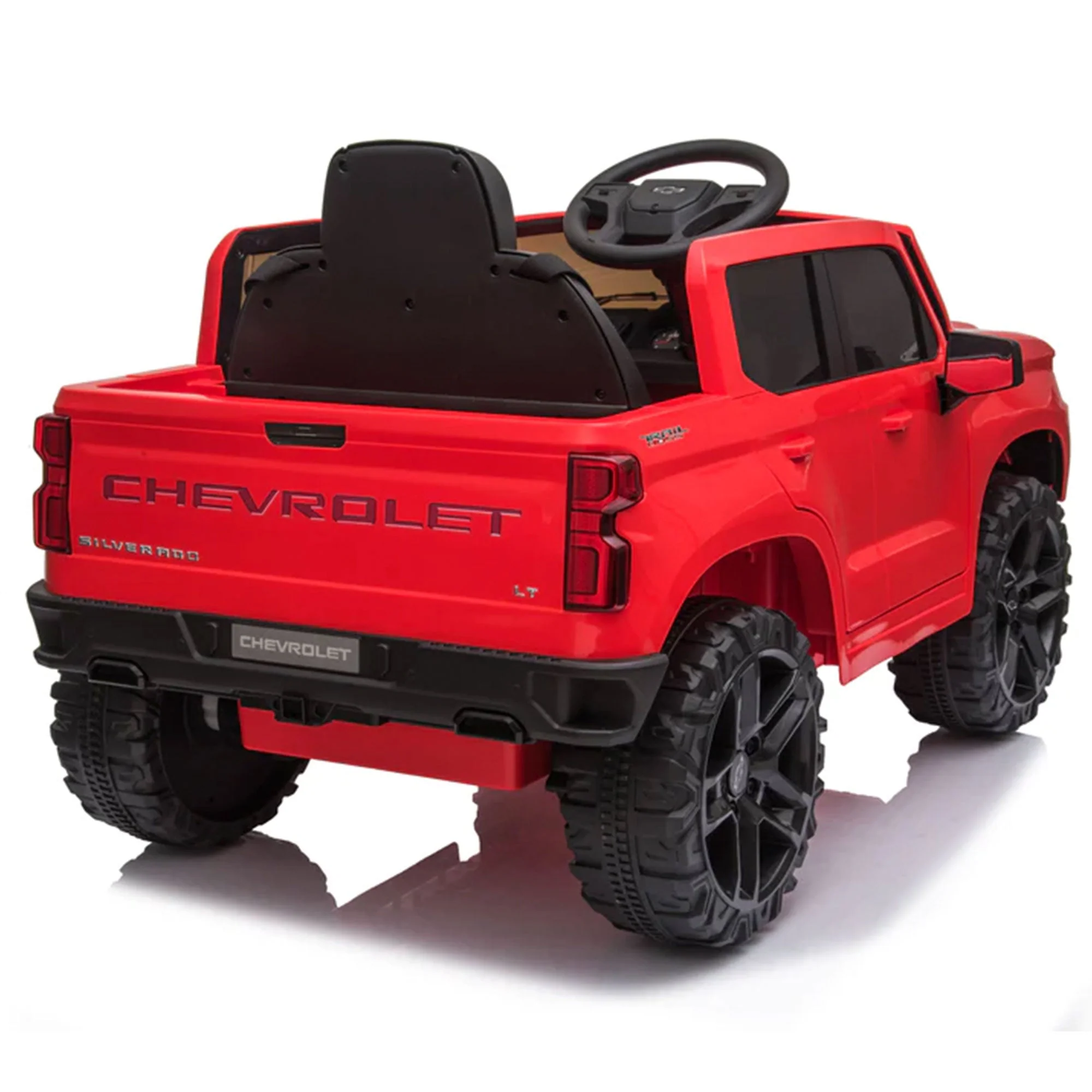 Dakott Chevy Silverado 4 x 4 Big Wheels Trail Boss Ride On Monster Truck, Red - Image 3