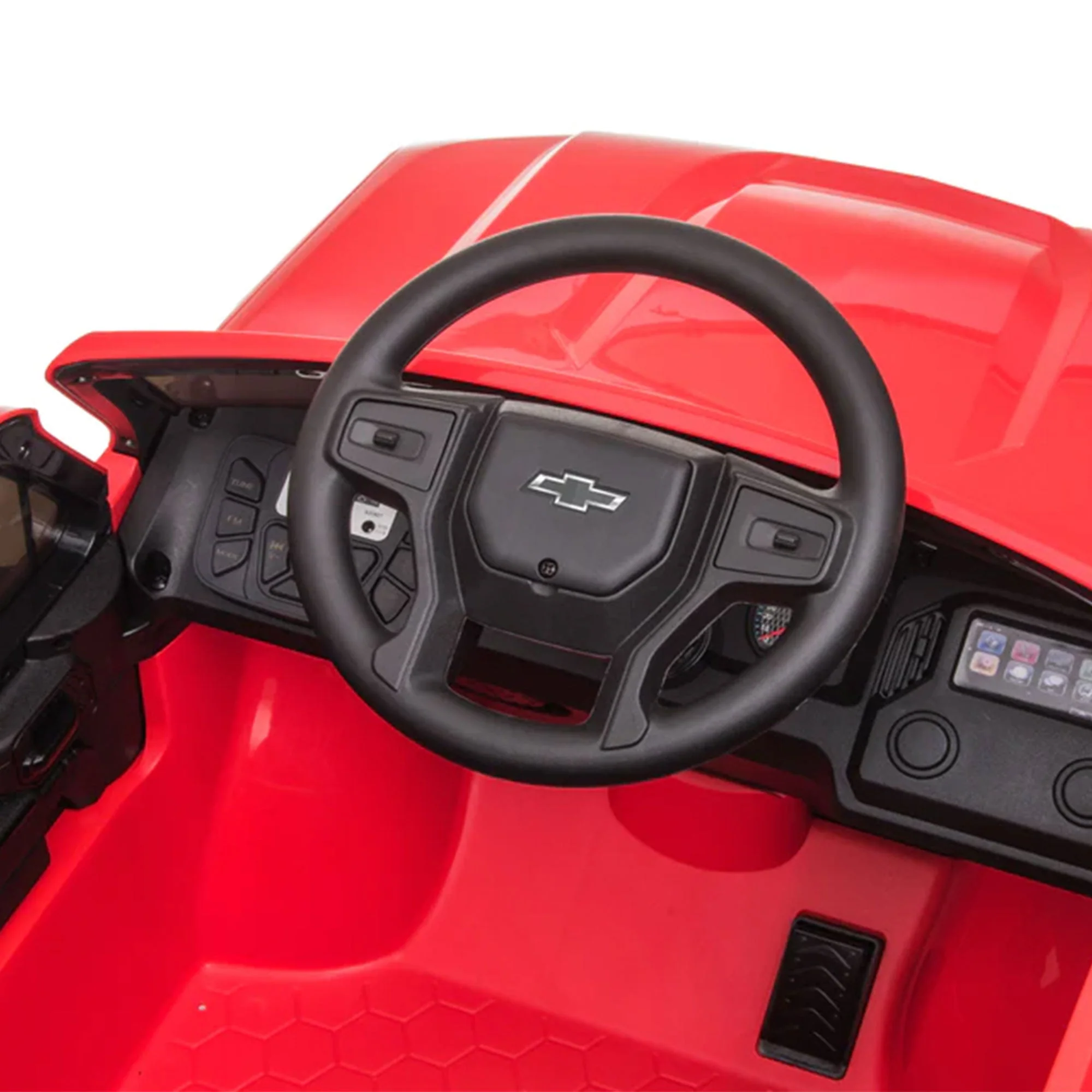 Dakott Chevy Silverado 4 x 4 Big Wheels Trail Boss Ride On Monster Truck, Red - Image 6