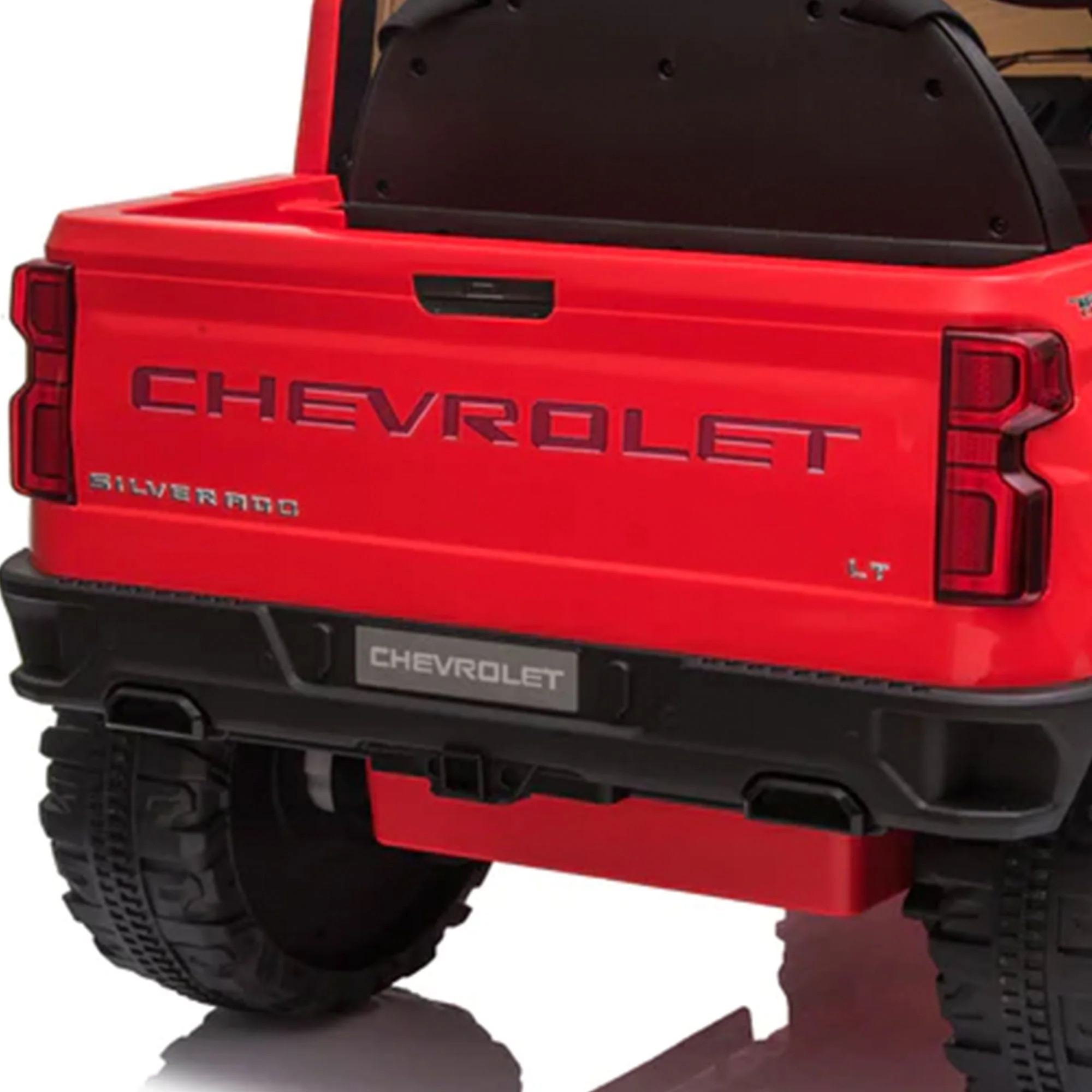 Dakott Chevy Silverado 4 x 4 Big Wheels Trail Boss Ride On Monster Truck, Red - Image 8