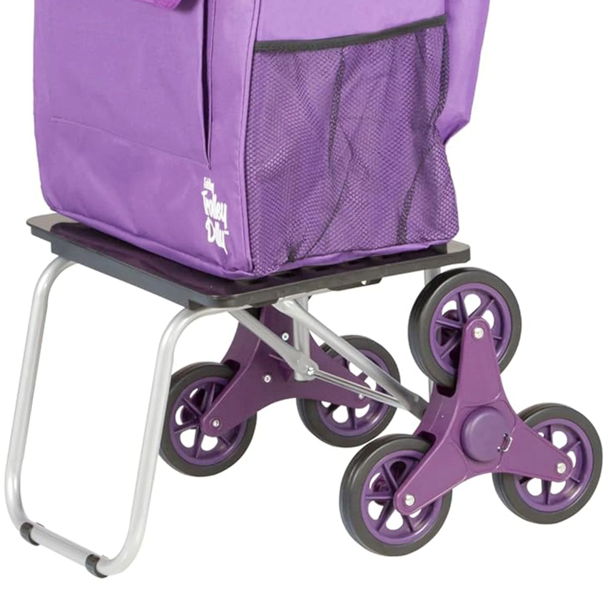 dbest products Stair Climber Bigger Trolley 6 Wheel Foldable Cart Dolly, Purple - Image 8