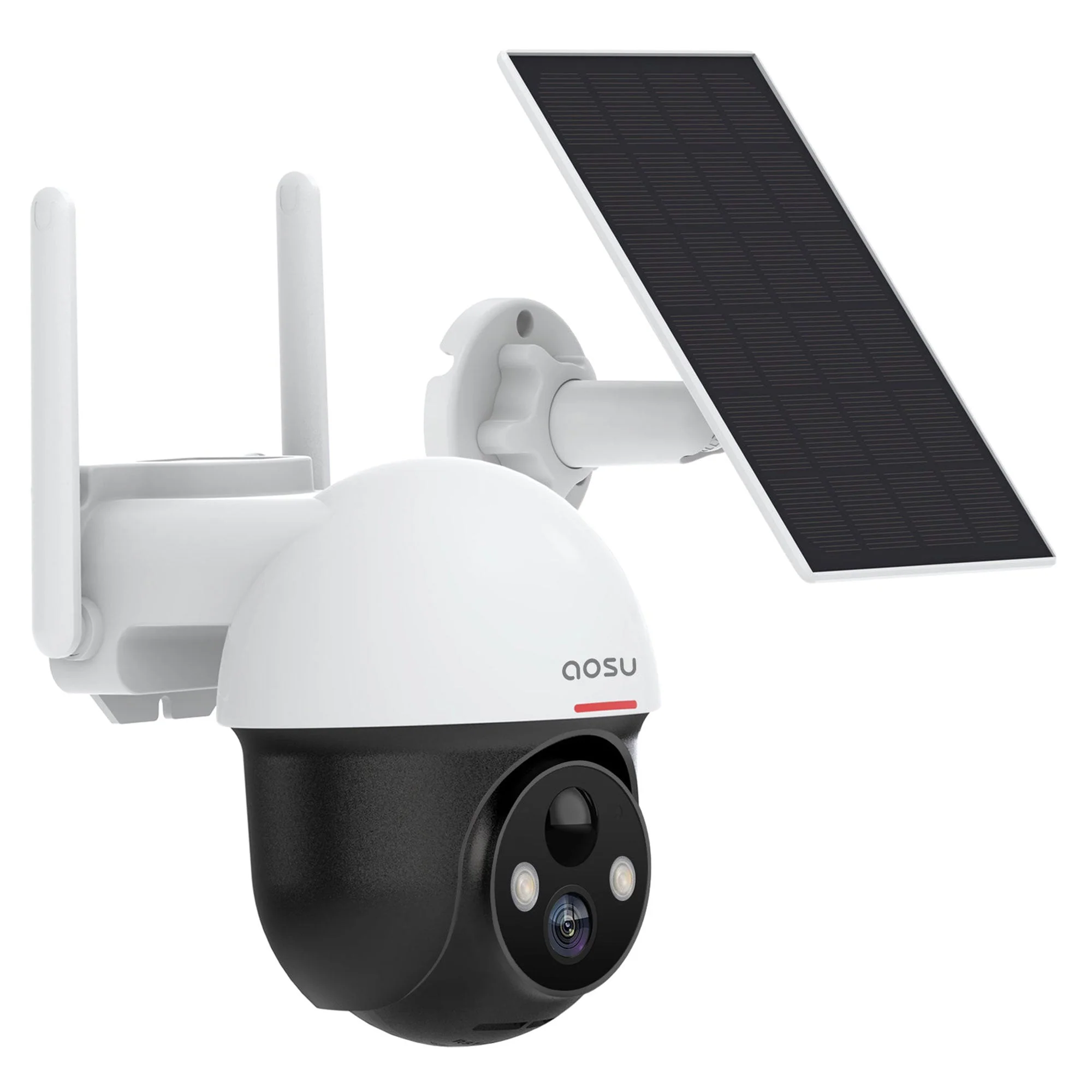 DEKCO Outdoor Solar Home Security Dome Camera w/ WiFi & Motion Alarm (2 Pack) - Image 2