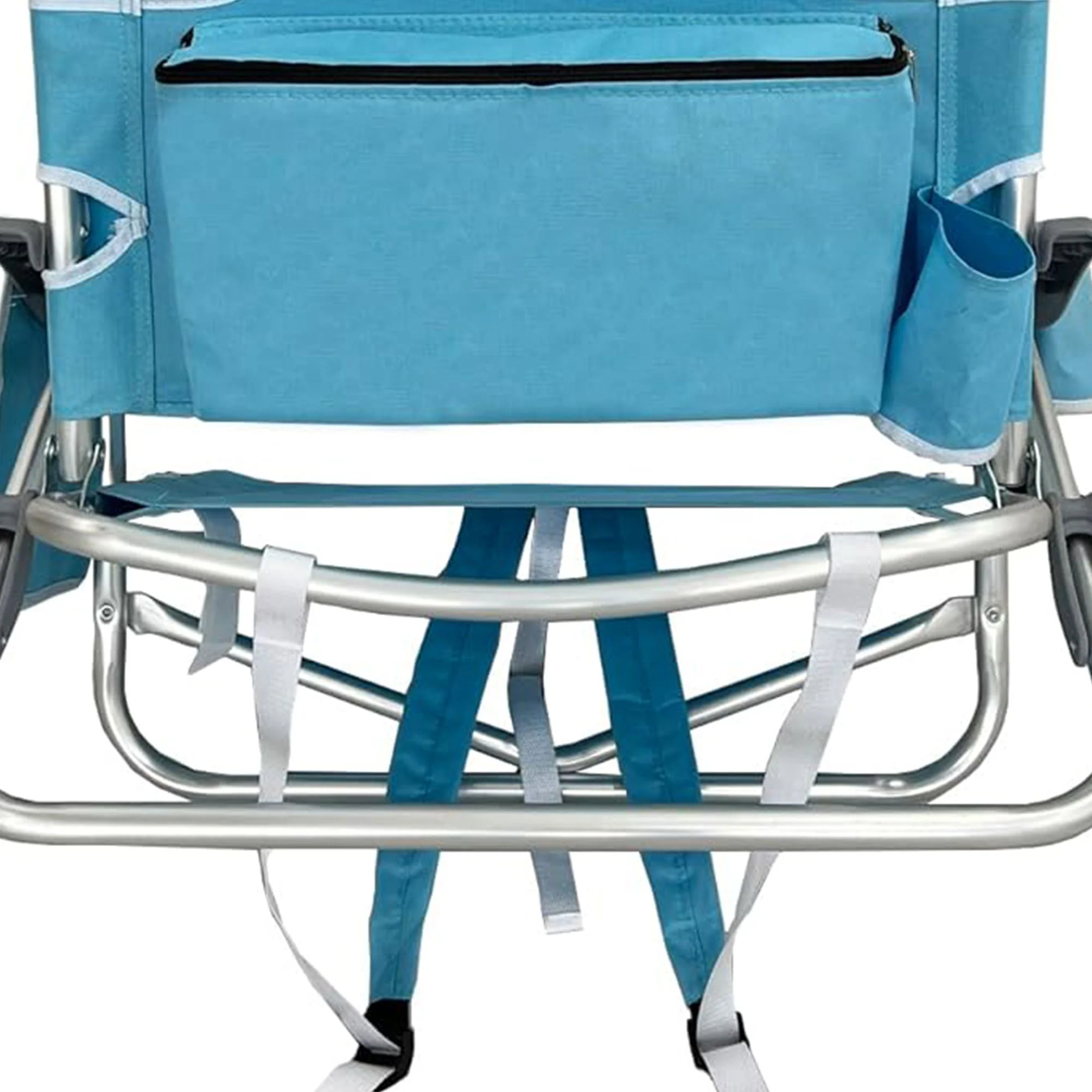 Ostrich The Deluxe Backpacker Portable Beach Chair with Cooler Bag, Light Blue - Image 10