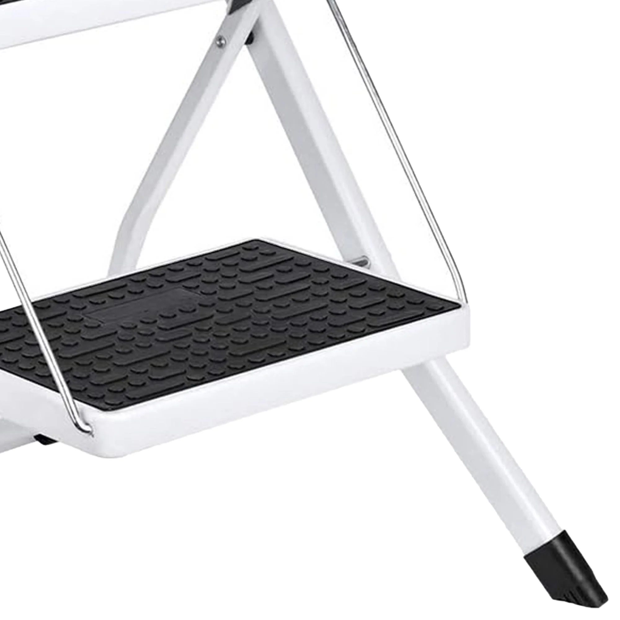 Delxo Steel Folding 2 Mini Step Stool Stepladder w/Non-Skid Stair & Carry Handle - Image 9