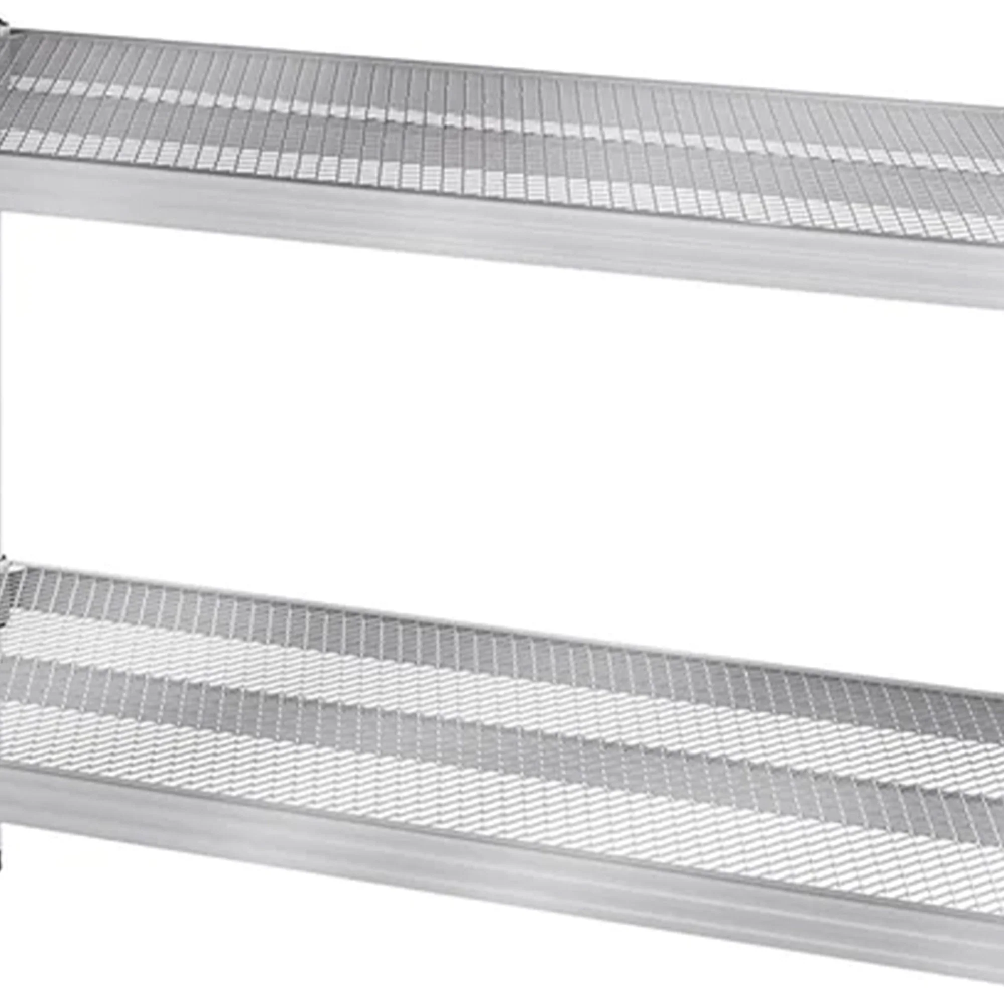 Design Ideas MeshWorks 2 Tier Full-Size Metal Storage Shelving Unit Rack, Silver - Image 10