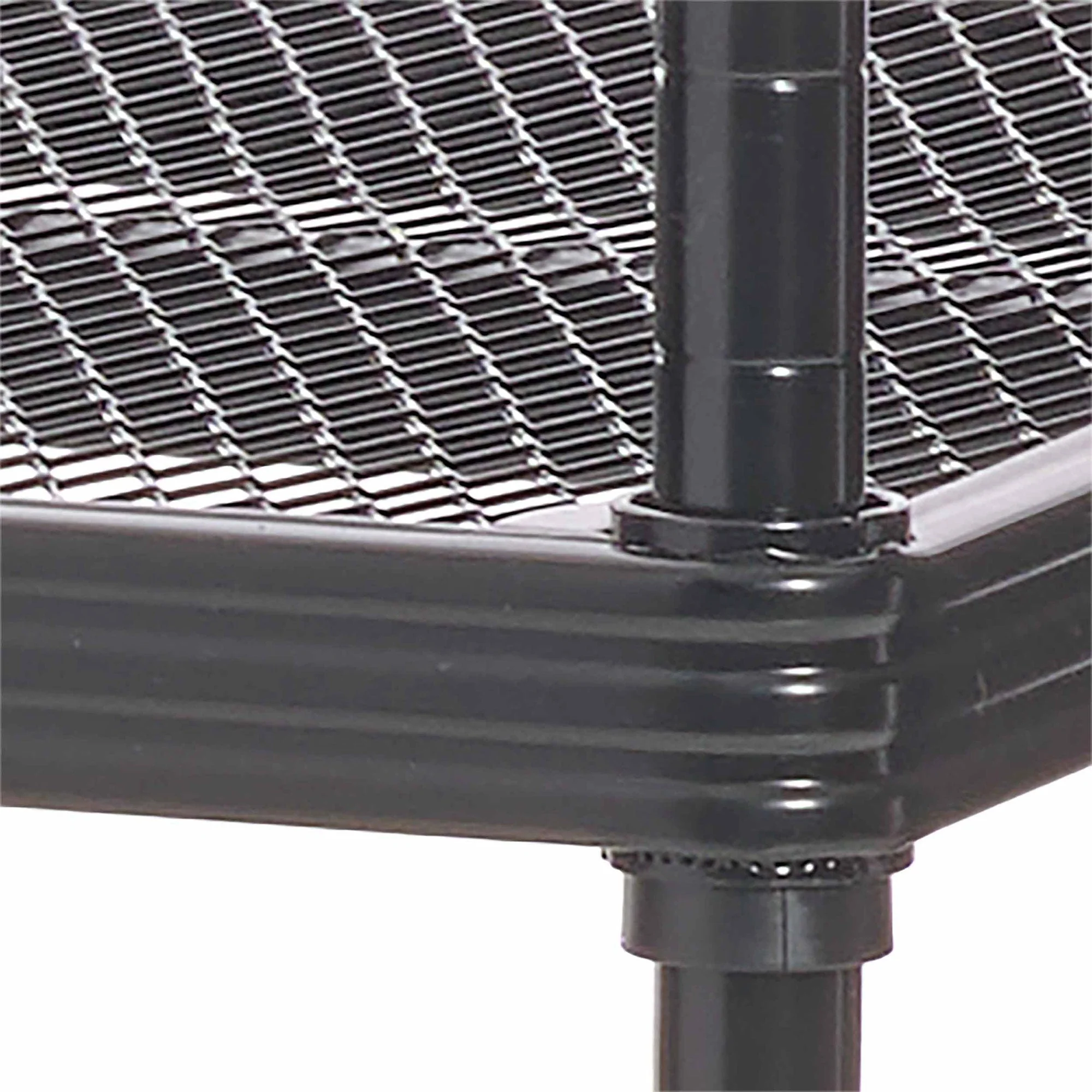 Design Ideas MeshWorks 3 Tier Tower Metal Storage Shelving Unit Rack, Black - Image 10