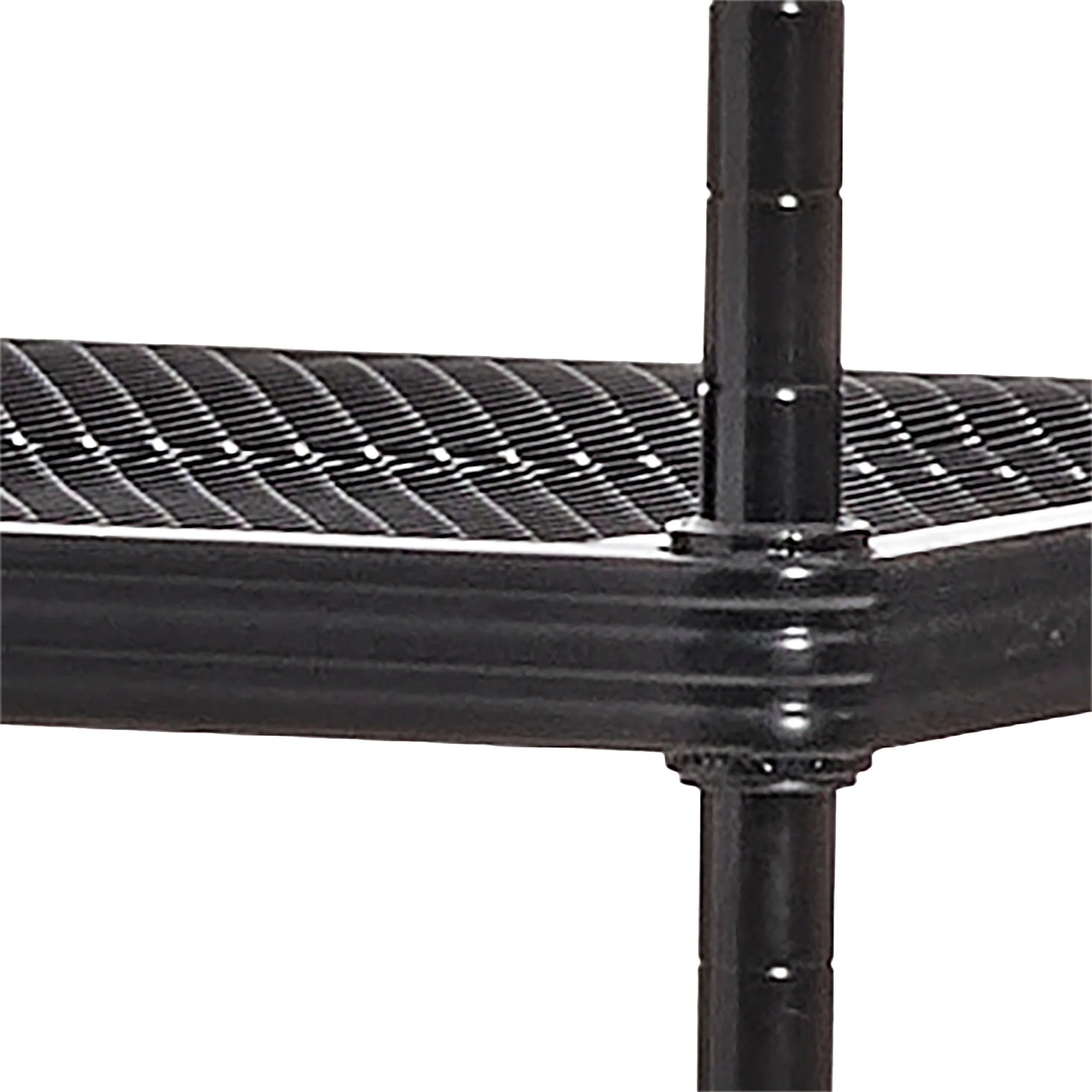 Design Ideas MeshWorks 5 Tier Metal Storage Shelving Unit Rack Bookshelf, Black - Image 10