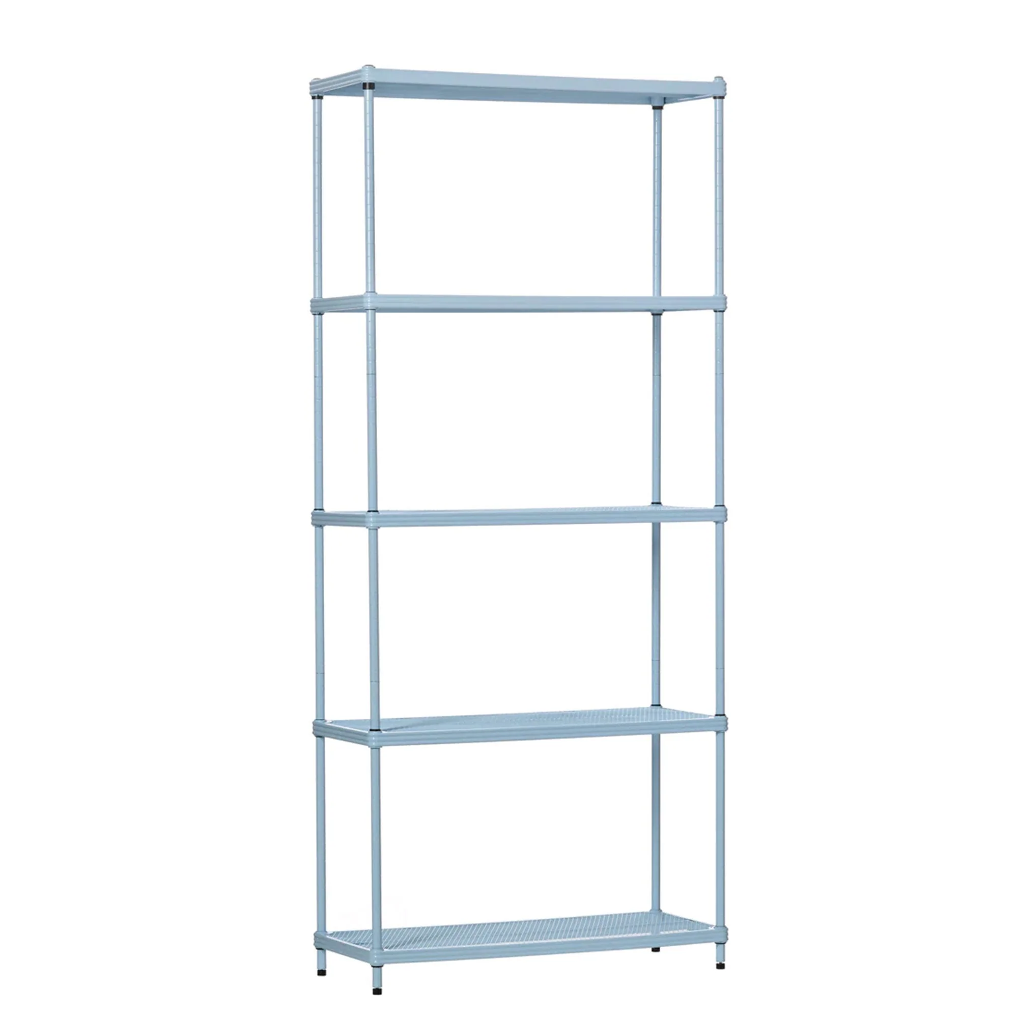 Design Ideas MeshWorks 5 Tier Metal Storage Shelving Unit Rack Bookshelf, Blue - Image 8
