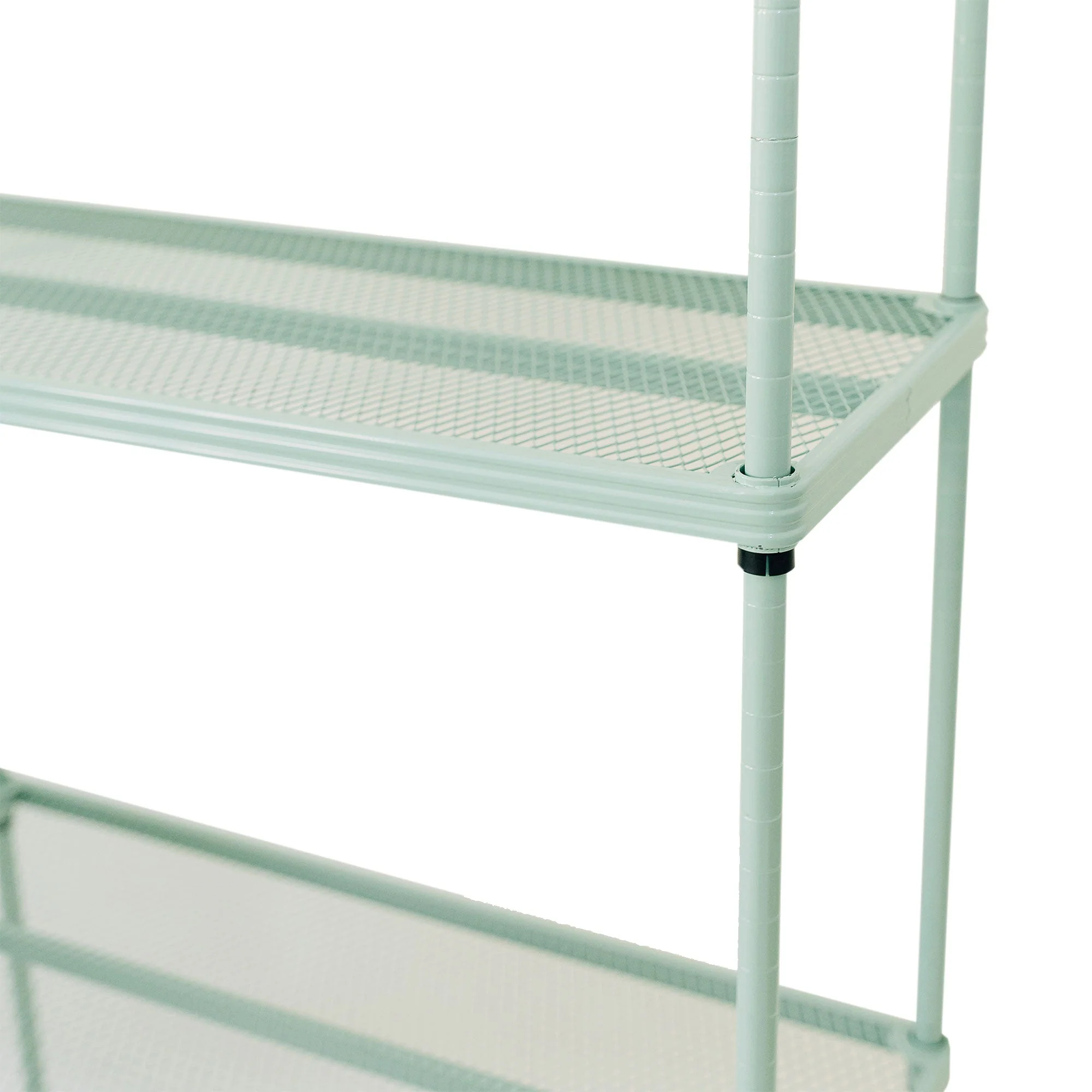 Design Ideas MeshWorks 5 Tier Metal Storage Shelving Unit Rack Bookshelf, Green - Image 10