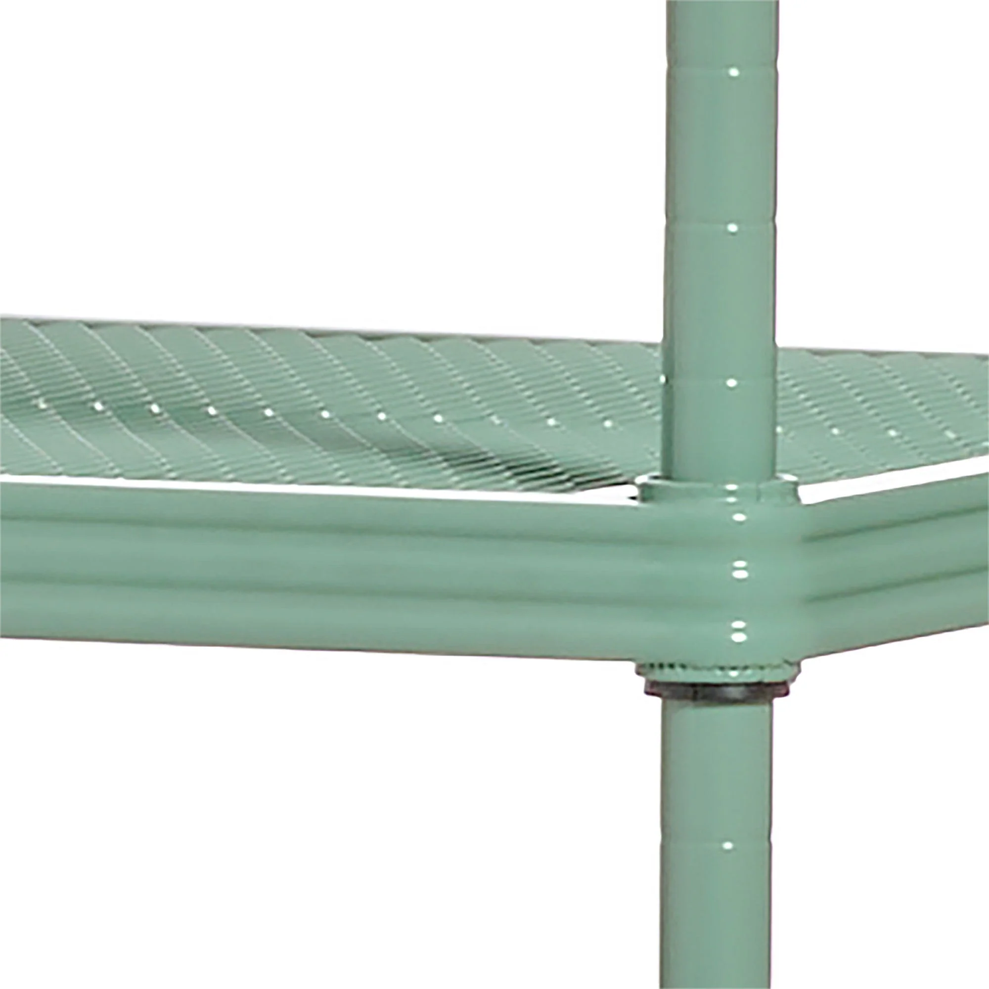 Design Ideas MeshWorks 5 Tier Metal Storage Shelving Unit Rack Bookshelf, Green - Image 11