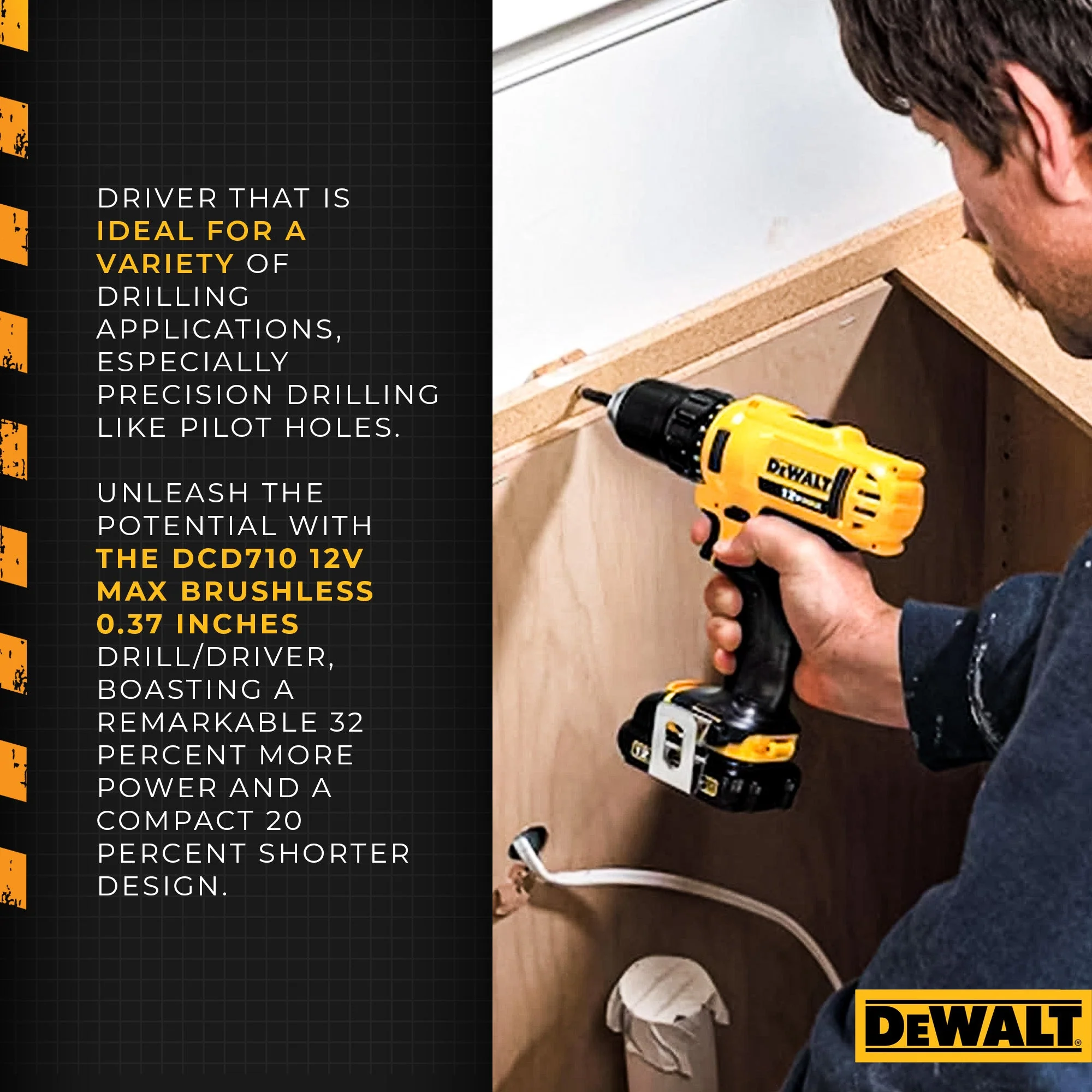 Dewalt 12V MAX Cordless Driver and Drill Hand Tool Set with 45 Drill Bits, Black - Image 10