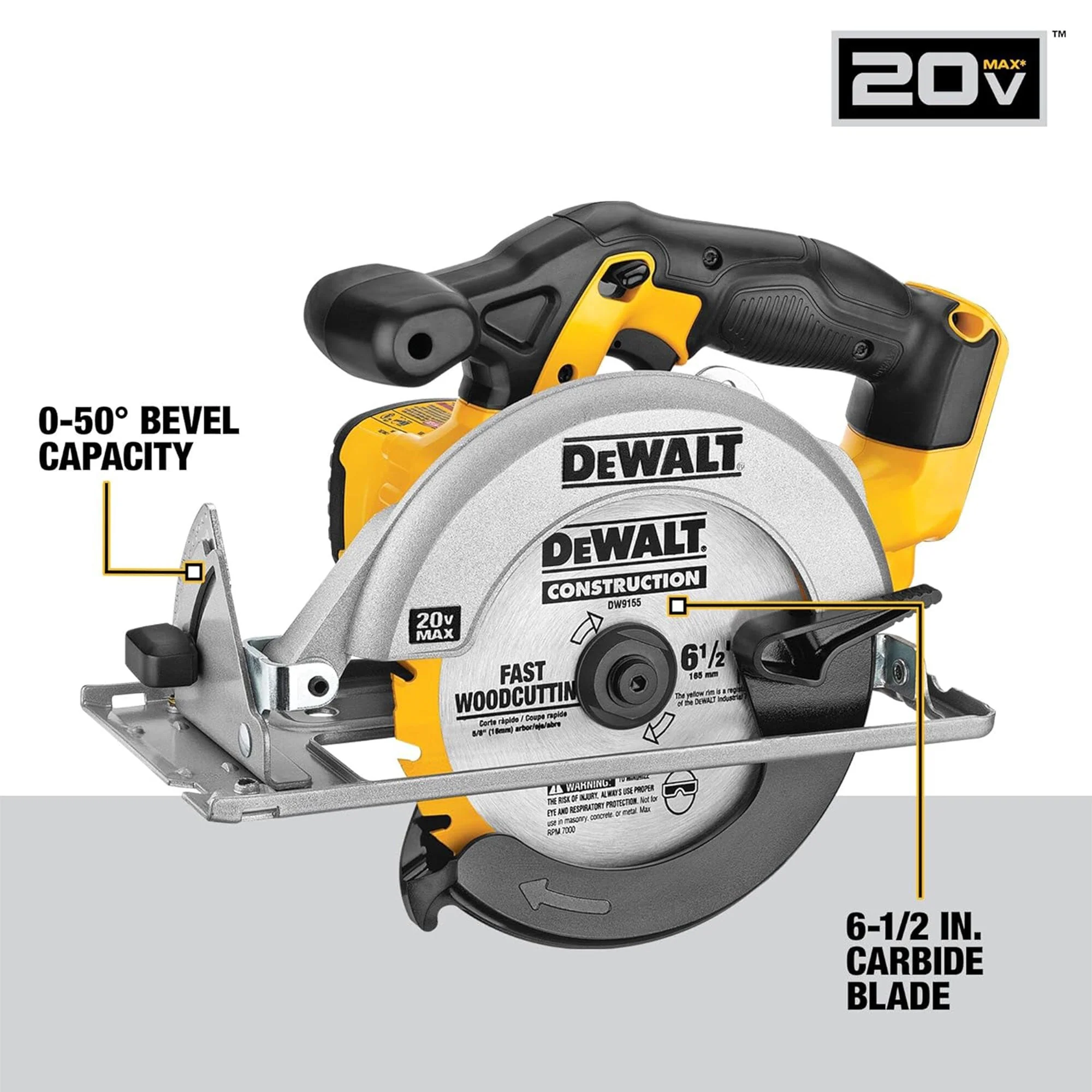DeWalt 20V MAX 4 Tool Combo Kit w/ Reciprocating & Circular Saws & LED Worklight - Image 6