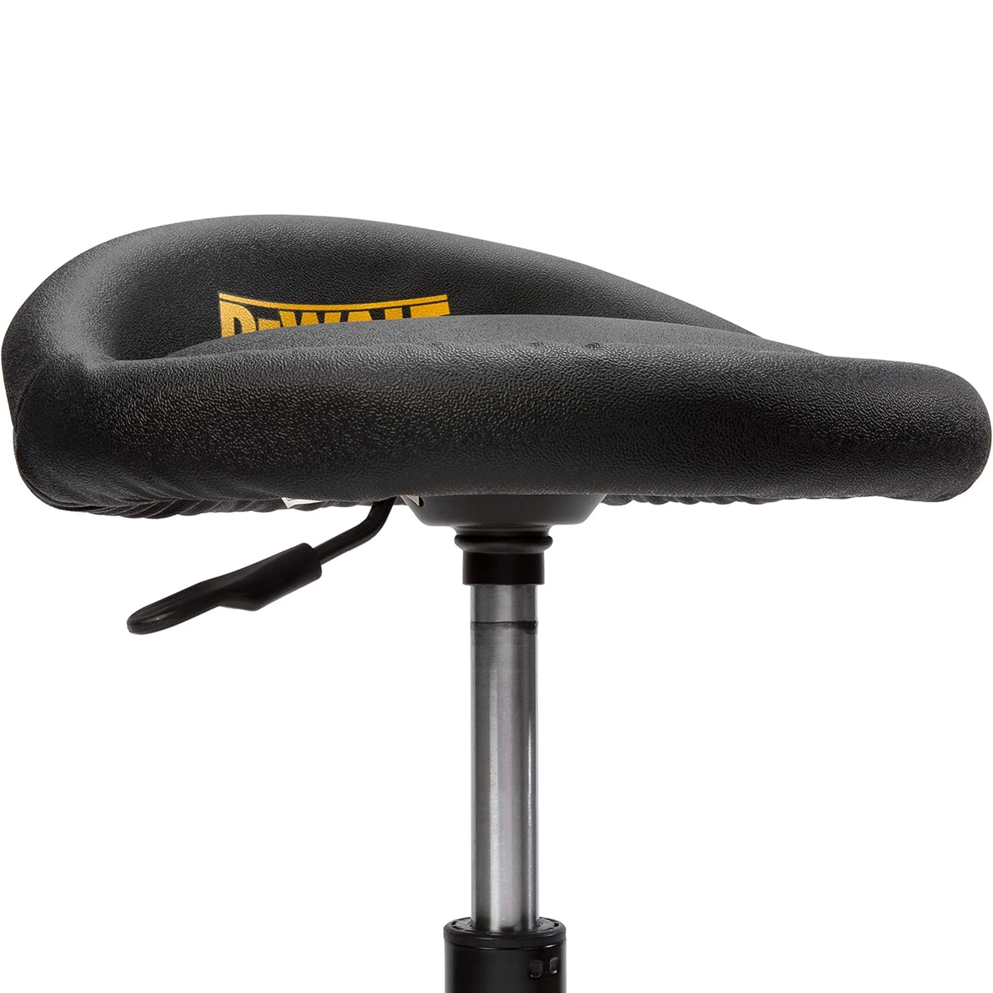 Dewalt Adjustable Shop Stool Heavy-Duty Padded Rolling Chair with Storage Rack - Image 7
