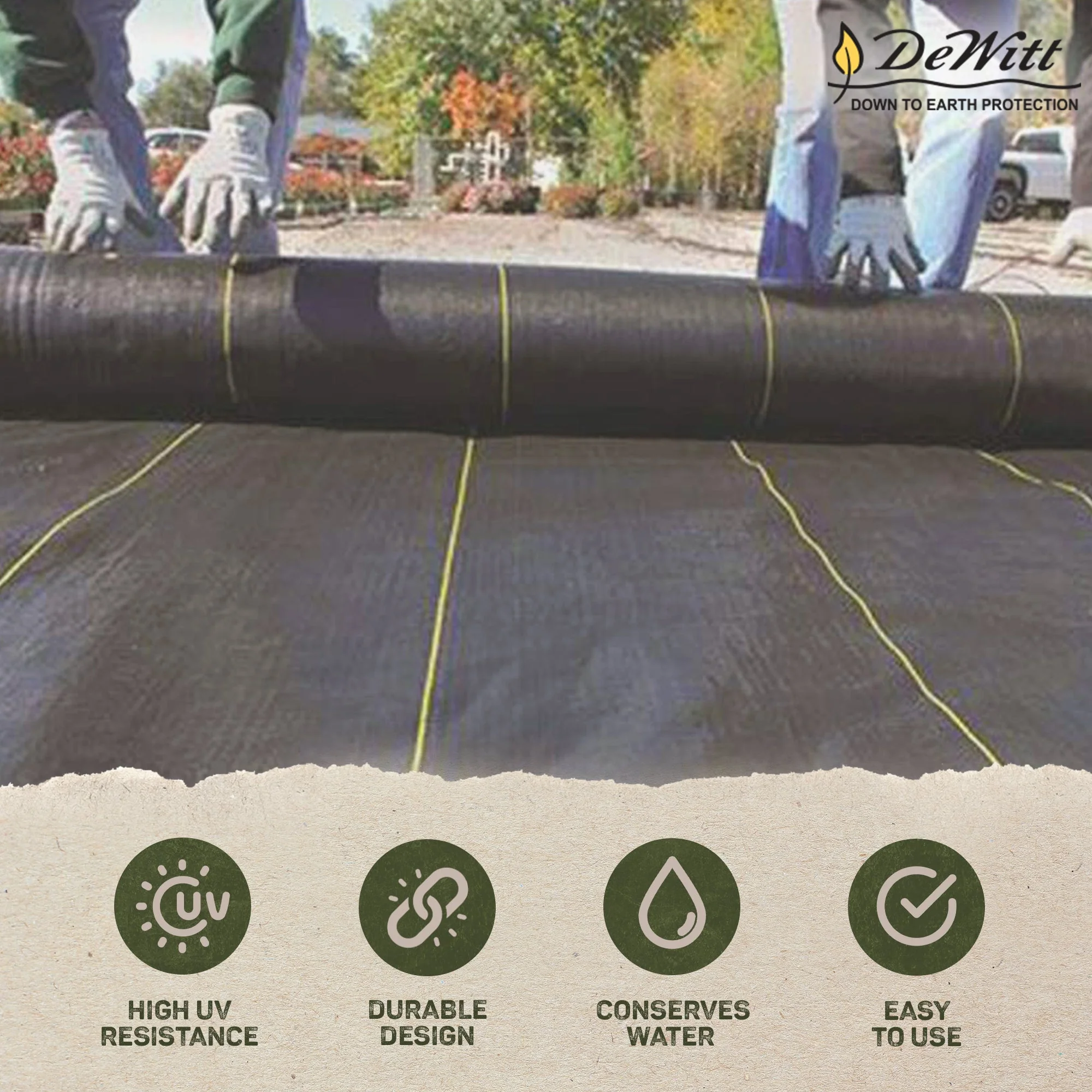 DeWitt P4 Pro 5 Commercial Landscape 5-Oz Weed Barrier Fabric, 4 x 250' (3 Pack) - Image 3