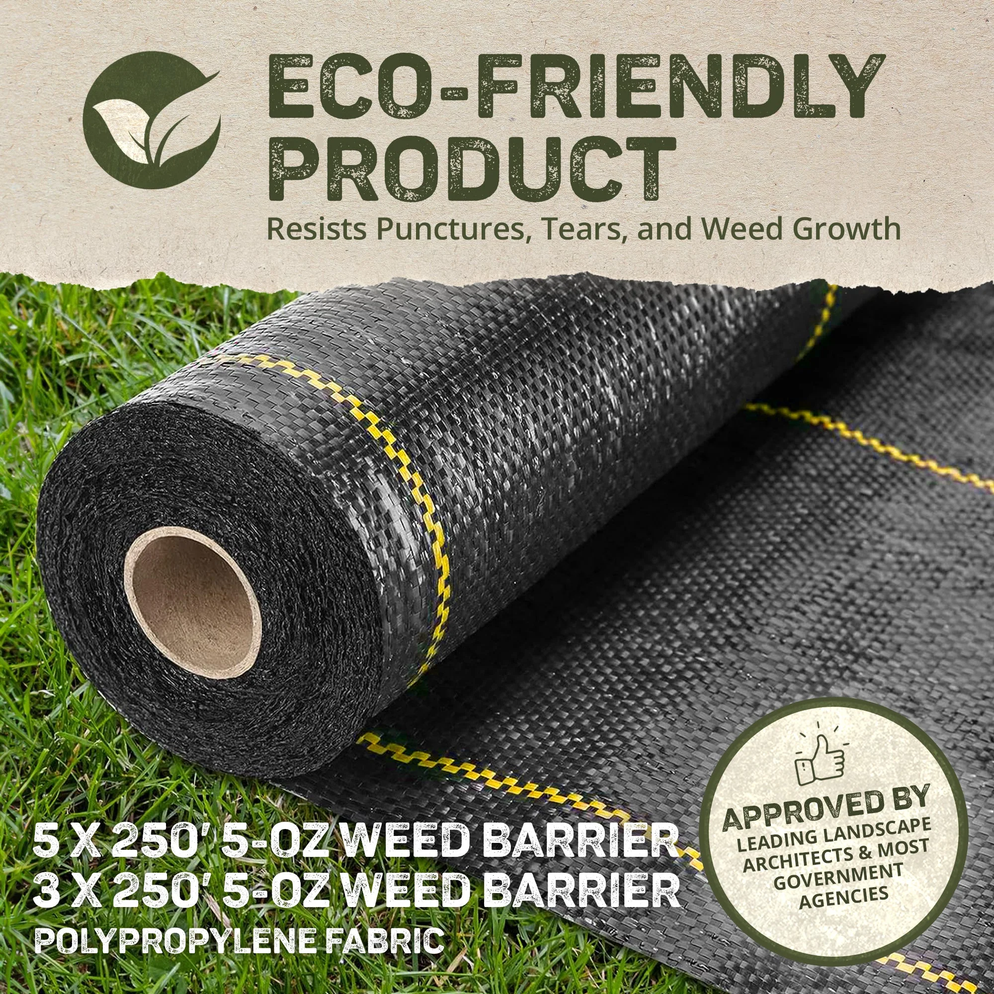 DeWitt P5 5 x 250-Foot 5-Ounce Weed Barrier w/ 3 x 250-Foot 5-Ounce Weed Barrier - Image 3