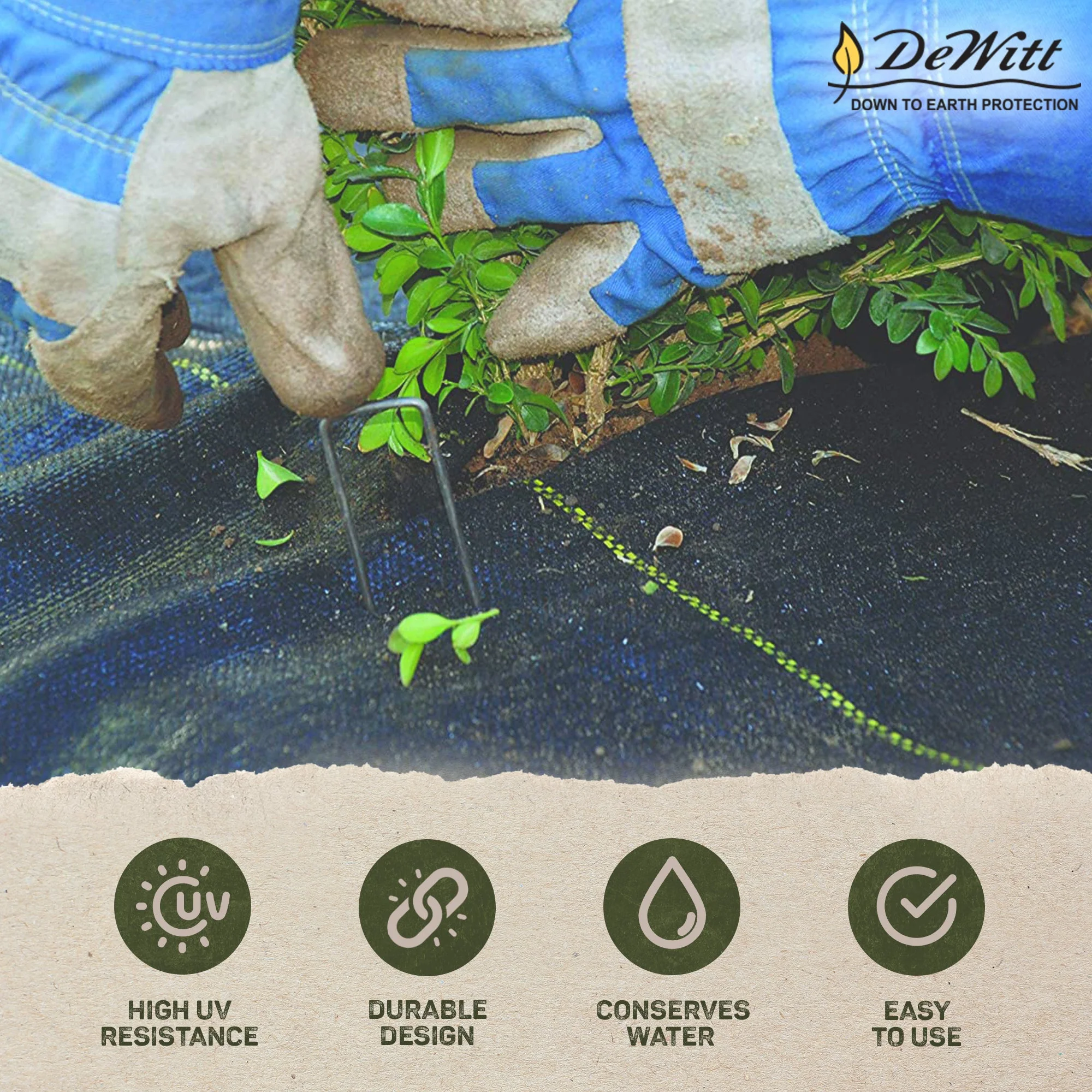 DeWitt P6 Pro 5 Commercial Landscape 5-Oz Weed Barrier Fabric, 6 x 250' (4 Pack) - Image 6