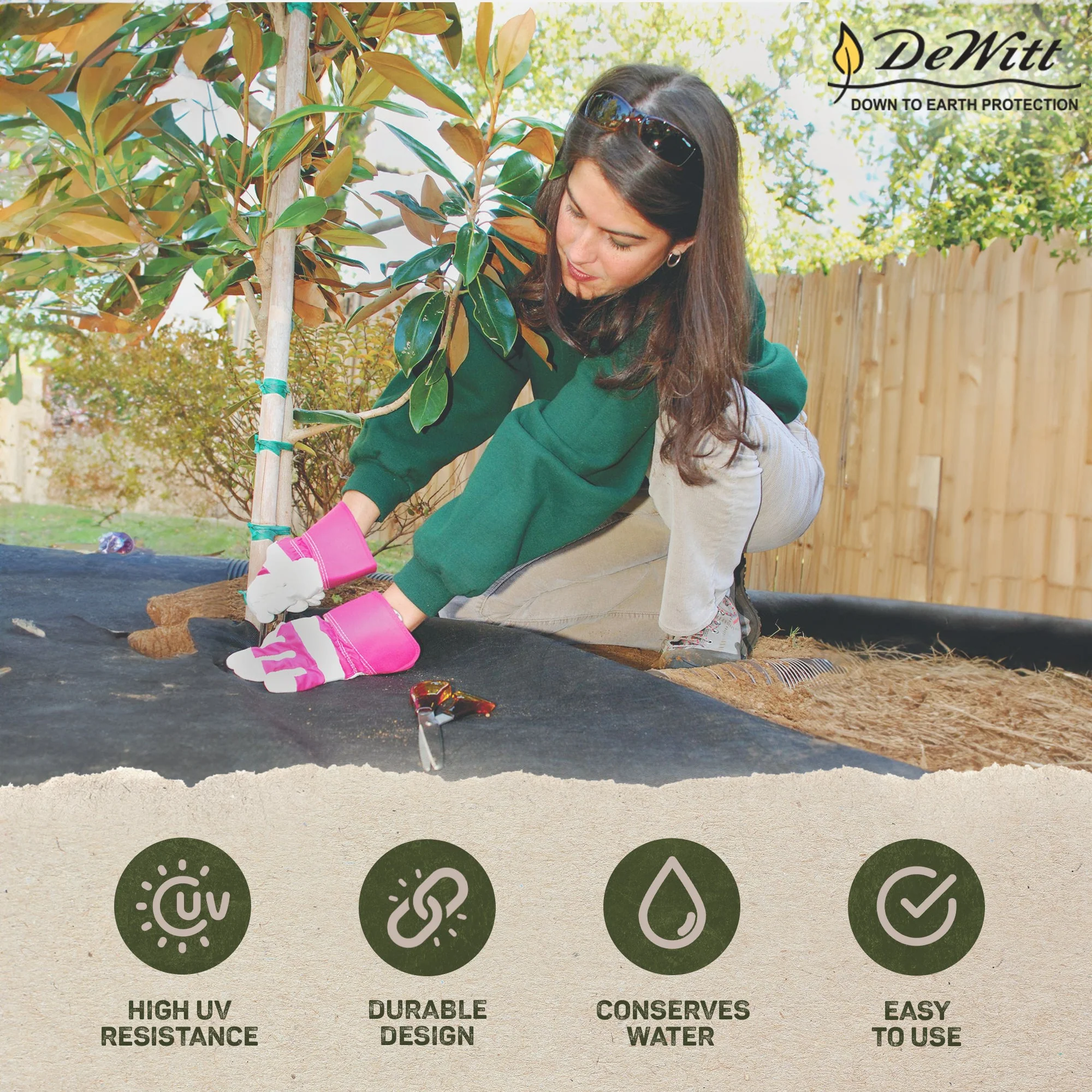 DeWitt TYPAR 3-Ounce Premium Weed Control Barrier Landscape Fabric, 4 x 300 Feet - Image 2