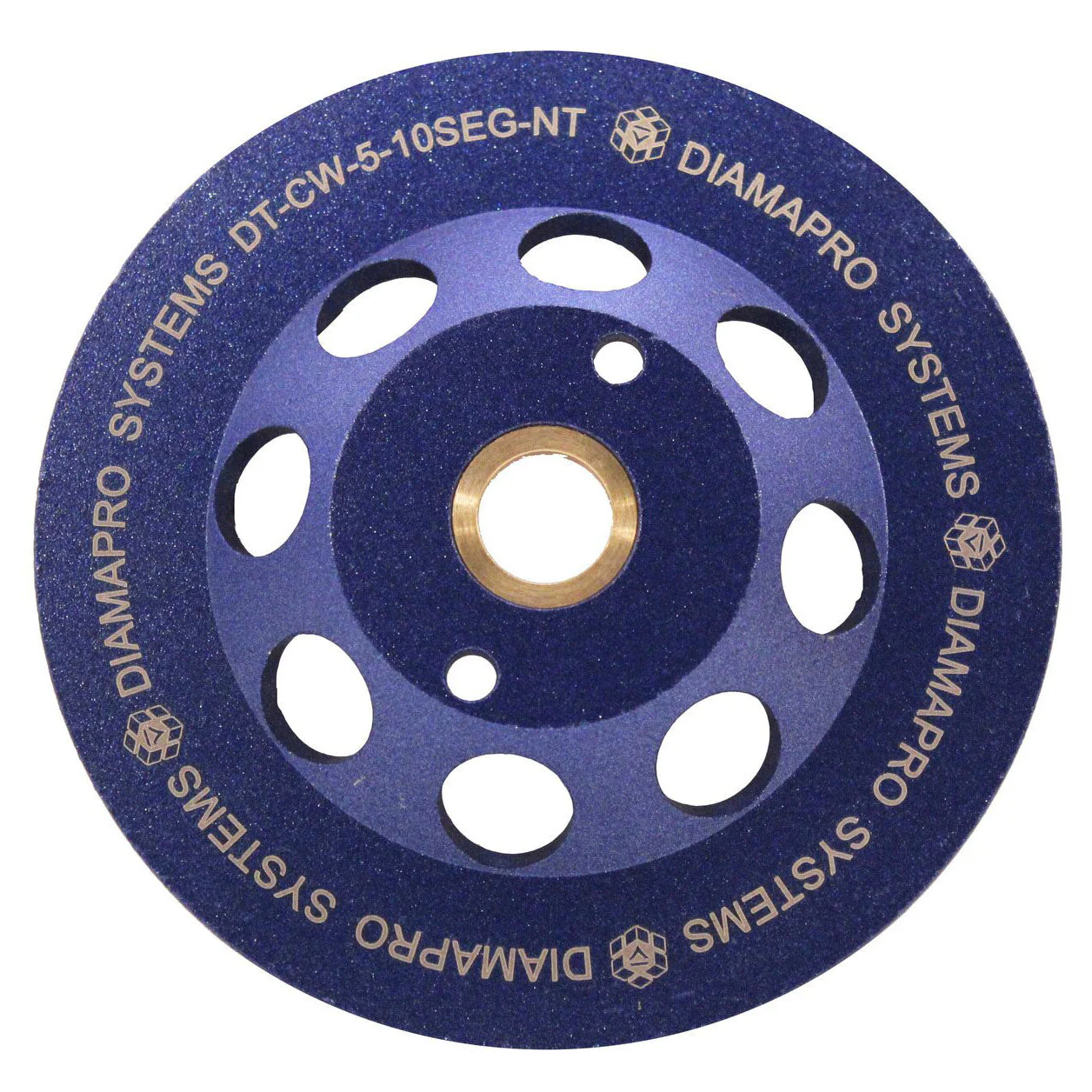 DiamaPro Systems NonThreaded 5 Inch 10 Segment Turbo Concrete Grinding Cup Wheel - Image 2