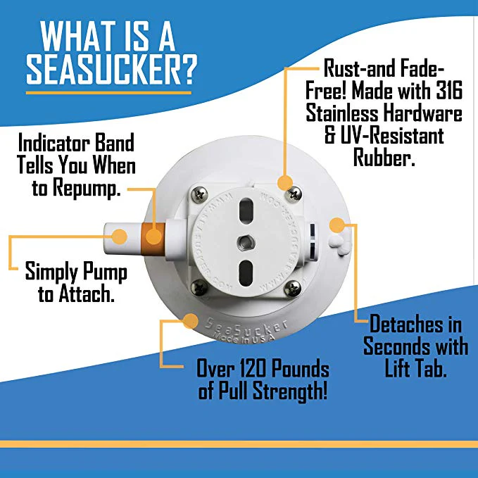 Docktail Butler Boat Table with 2 SeaSucker Vacuum Mounts - Perfect for Smooth Flat Surface Locations - Image 11