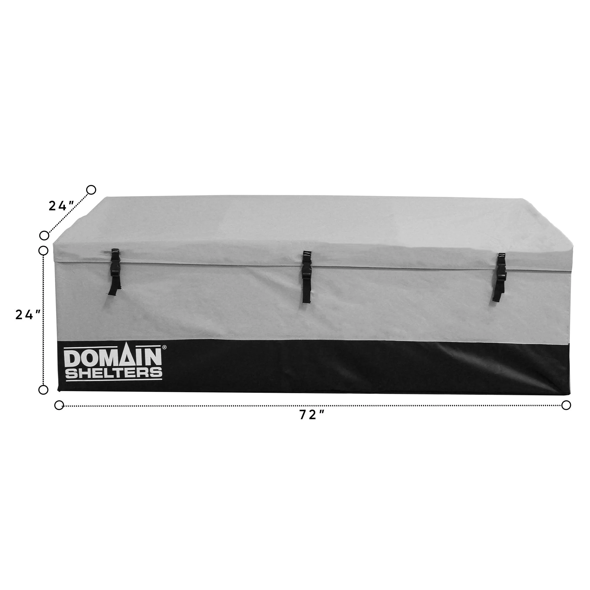 Domain Shelters 176 Gallon 6 x 2 Foot Outdoor Patio Storage Deck Box, Gray/Black - Image 6