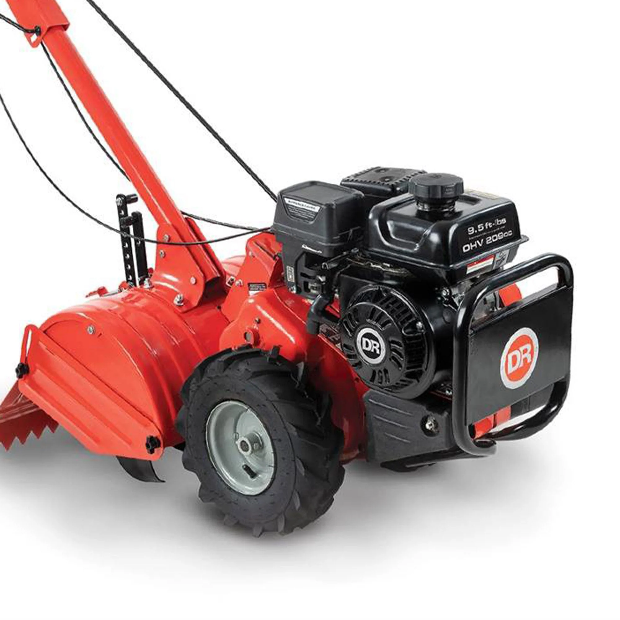 DR 11 Inch Rear Tine Walk Behind Rototiller Tiller with Counter Rotating Tines - Image 11