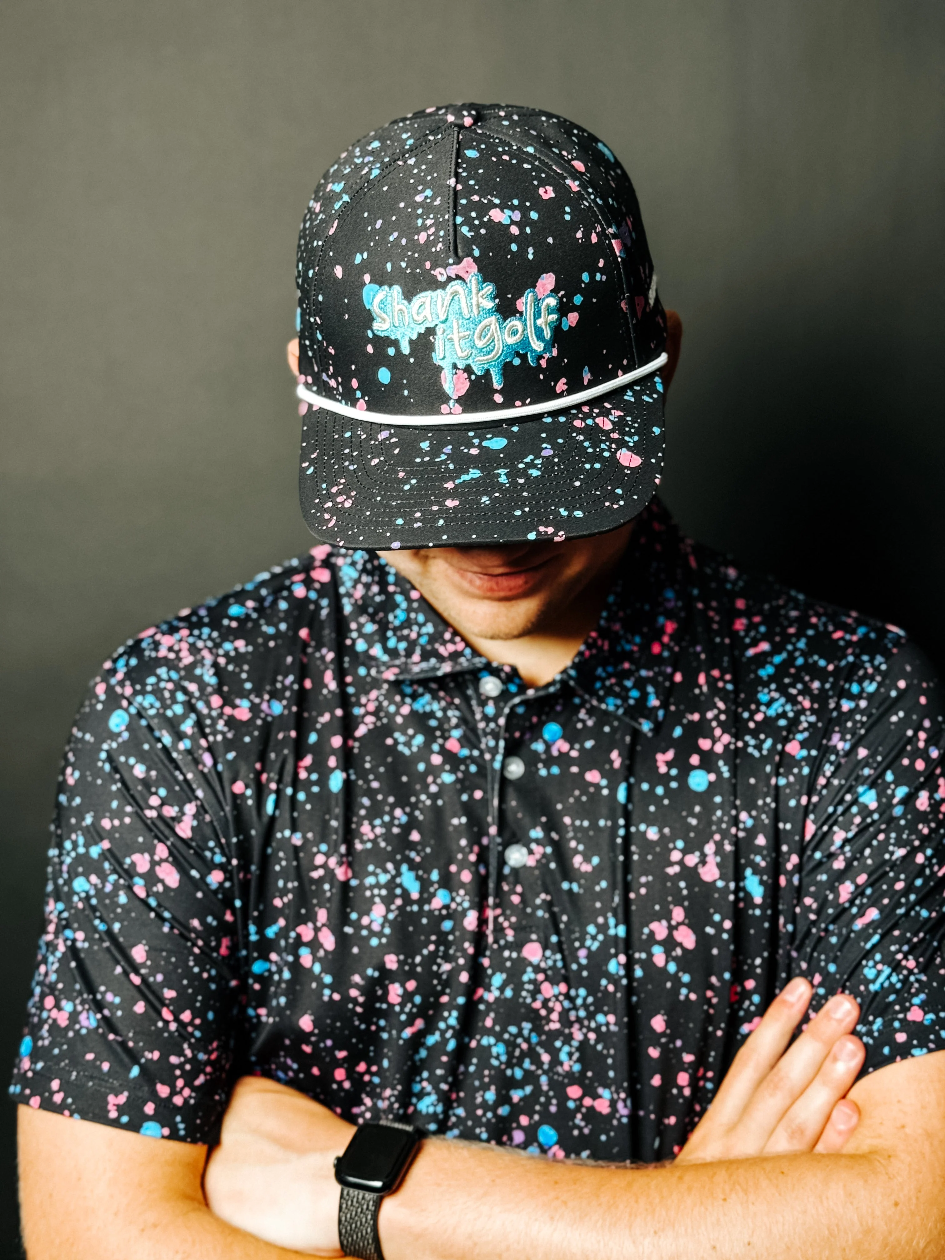 Drippy Black Paint Hat - Image 3