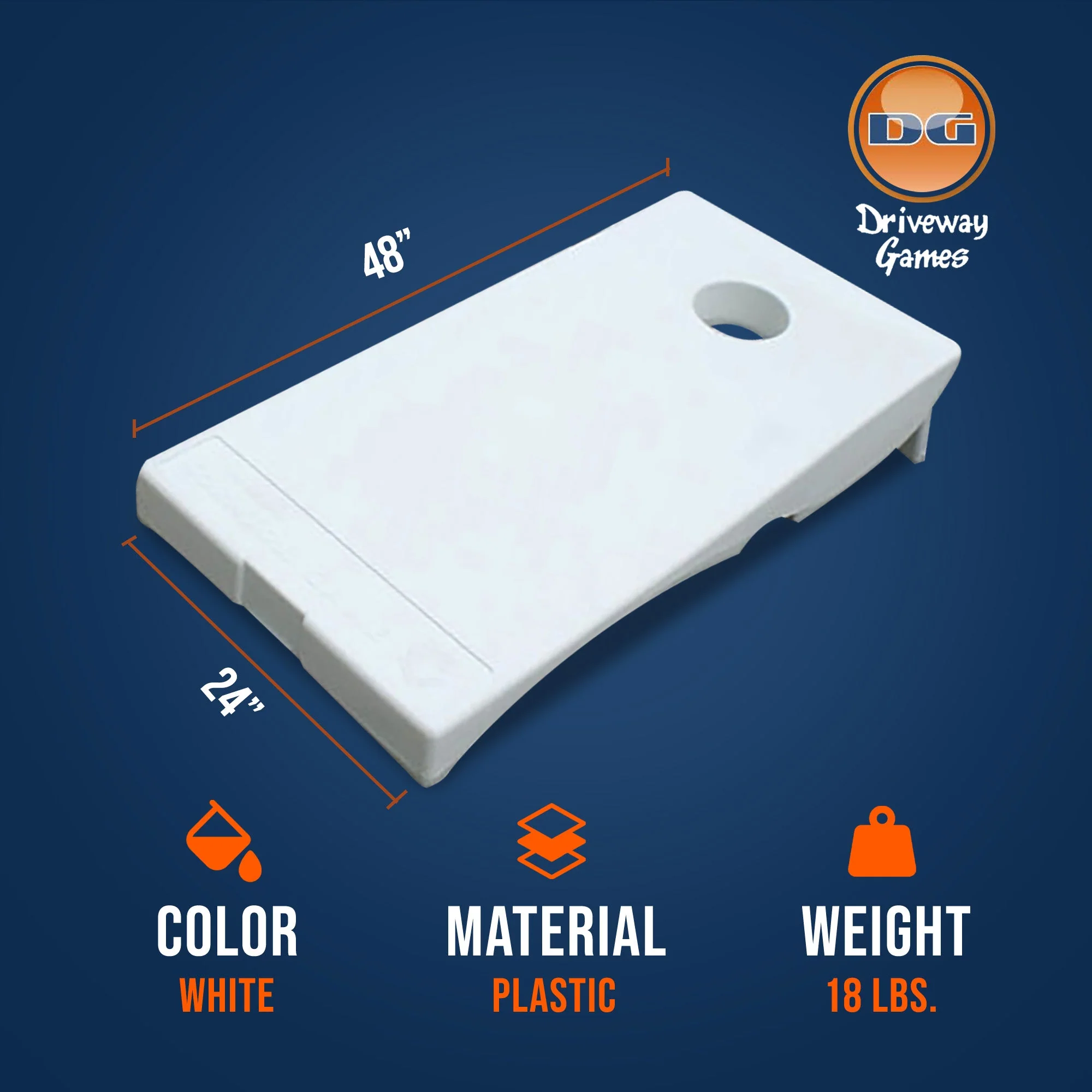 Driveway Games All Weather Indoor/Outdoor Corntoss Bean Bag Cornhole Game, White - Image 3