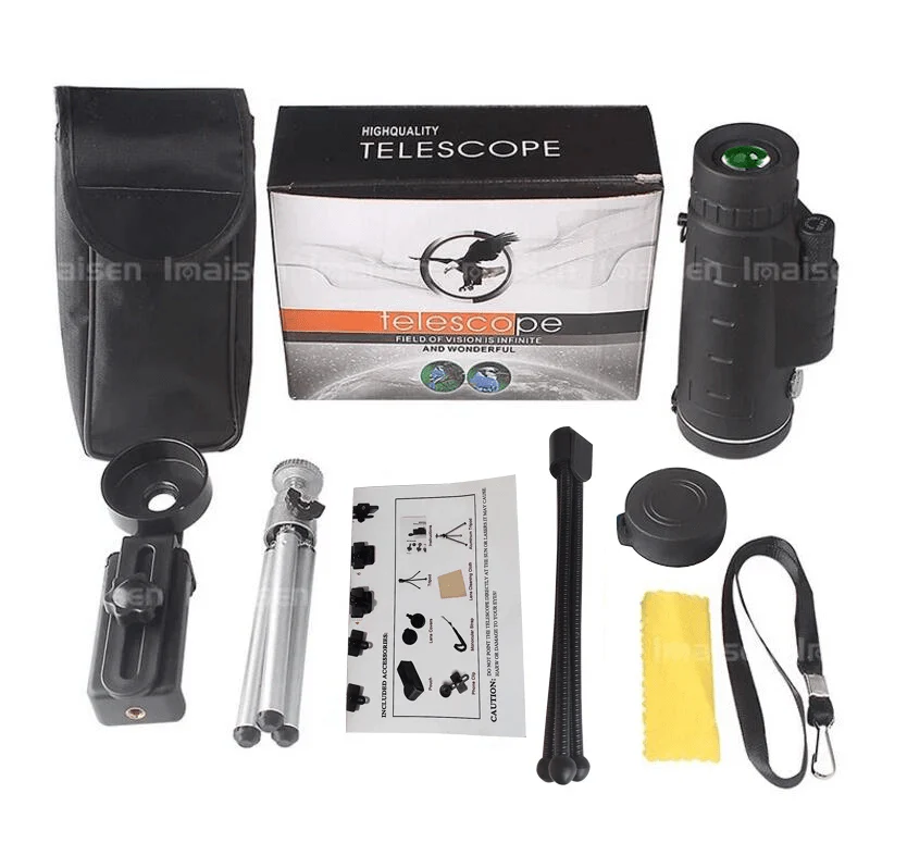 Dual Focus 12x50 Waterproof Monocular Spotting Scope With Universal Phone Mount - Image 3