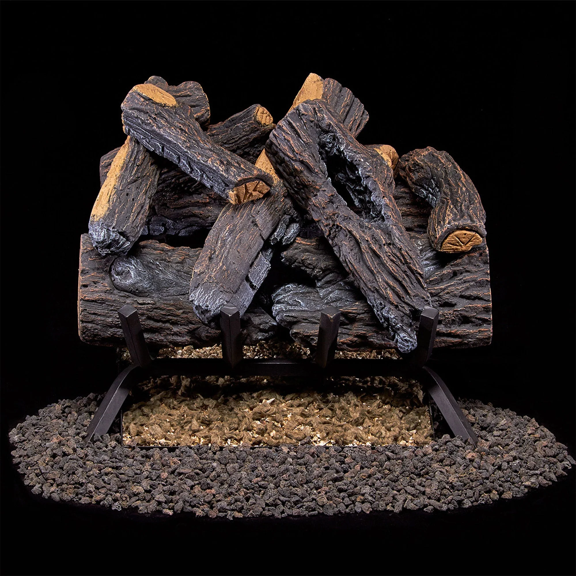 Duluth Forge 18 Inch Vented Natural Gas Log Set with Manual Light, Heartland Oak - Image 8
