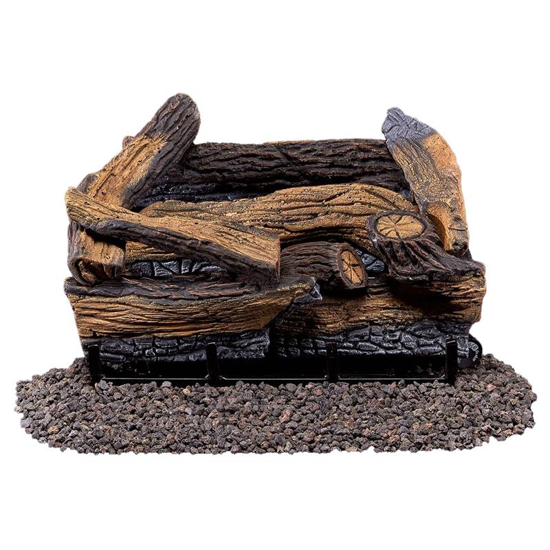 Duluth Forge 18 Inch Ventless Dual Fuel Gas Log Set with Remote, Split Red Oak - Image 7