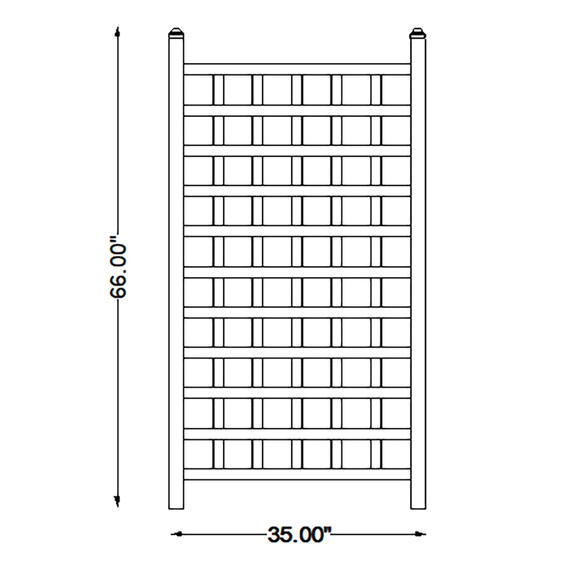 Dura-Trel Country Garden 35 x 66 Inch Vinyl Outdoor Garden Patio Trellis, White - Image 11