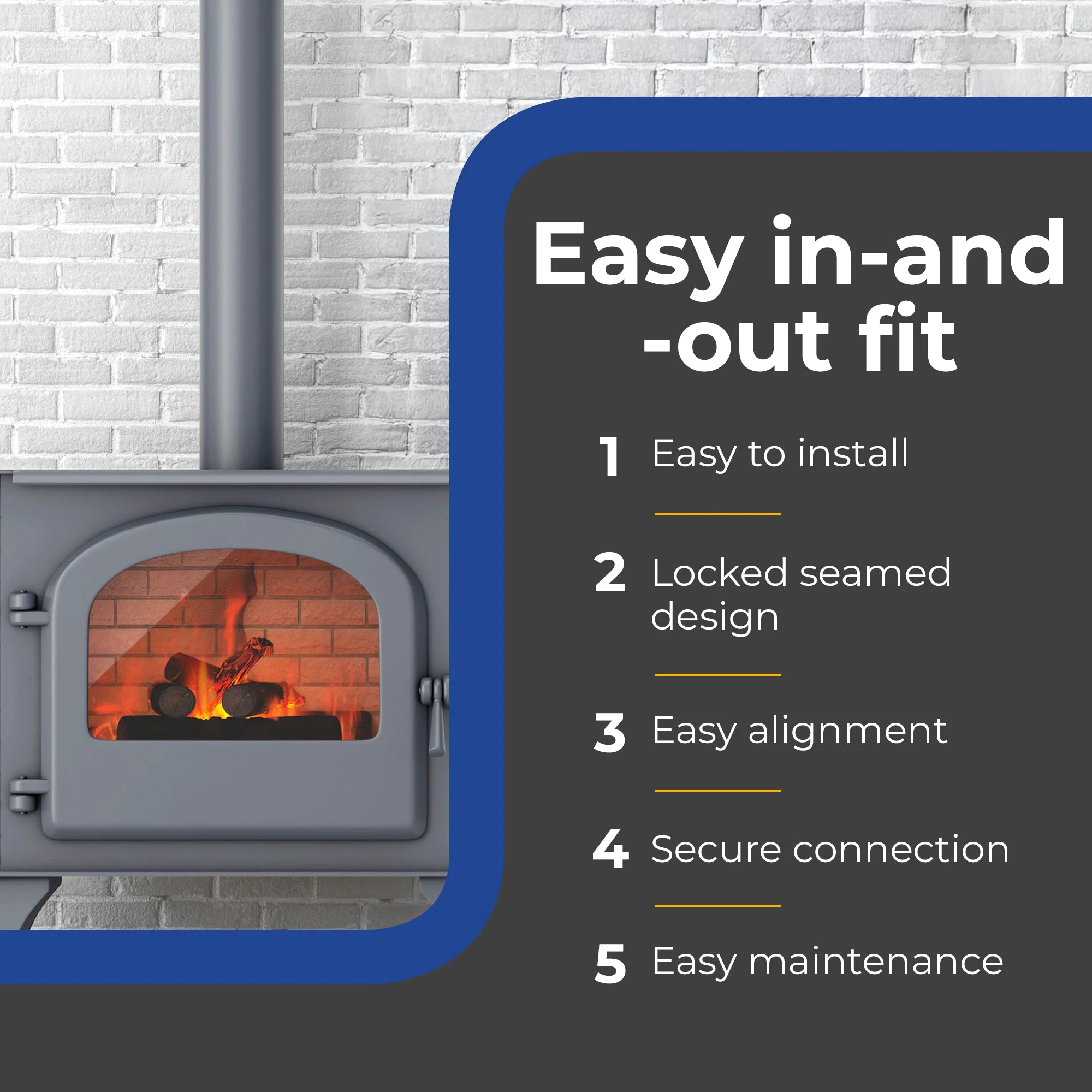 DuraVent DBK 6 in Stainless Steel Single Wall 90 Degree Elbow Stove Pipe, Silver - Image 4