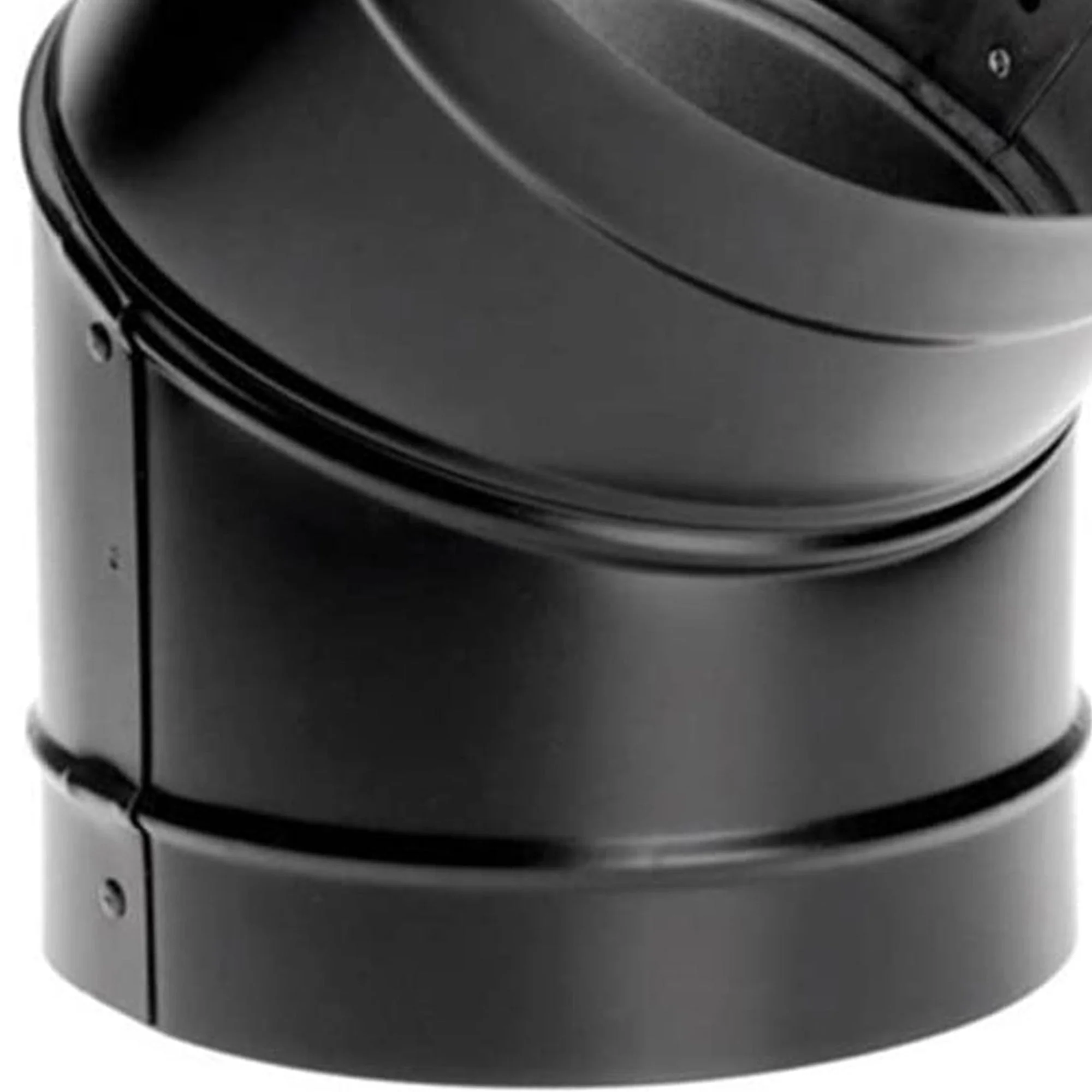 DuraVent DuraBlack 6" Stainless Steel Single Wall 45 Degree Elbow Stove Pipe - Image 8