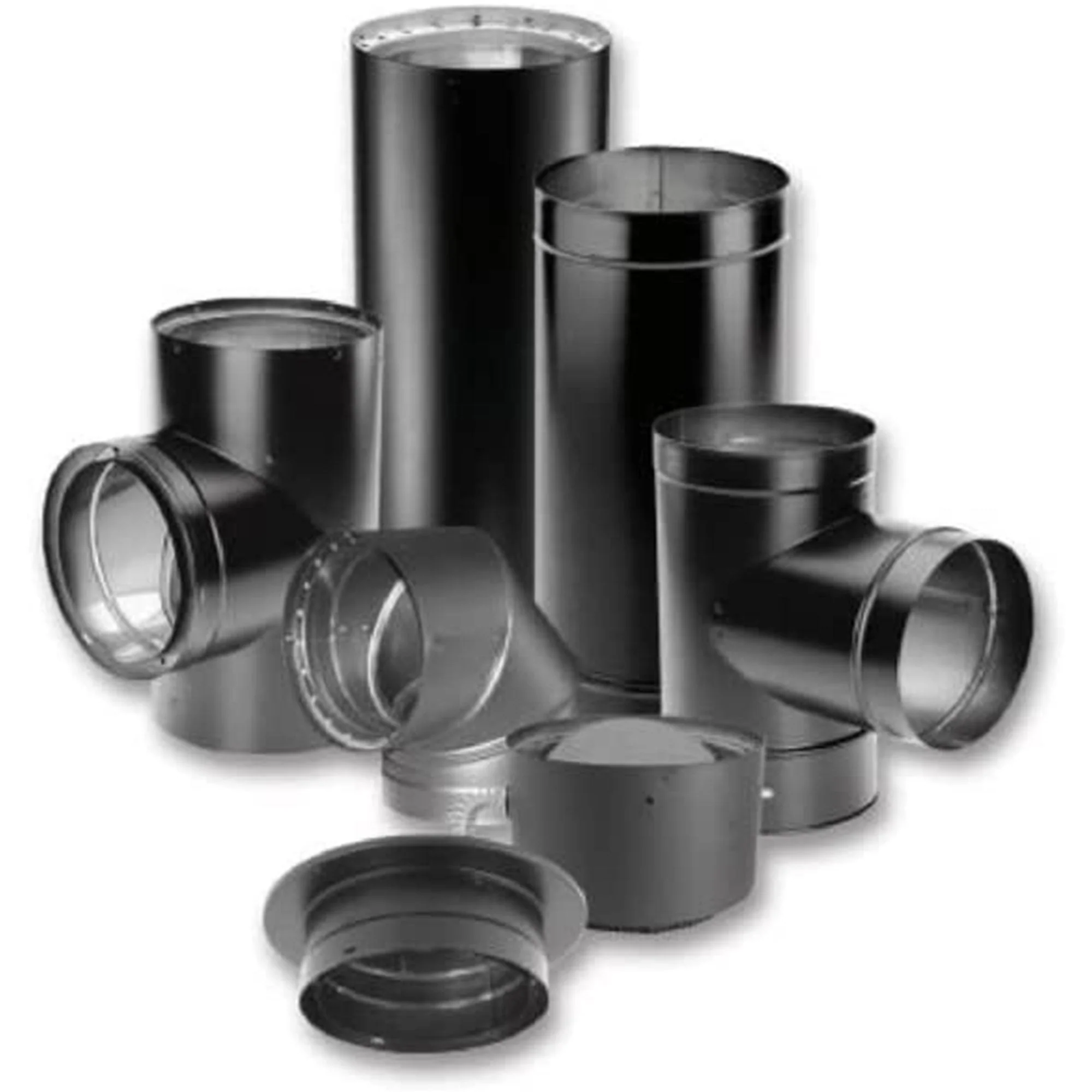 DuraVent DuraBlack 6" Stainless Steel Single Wall 45 Degree Elbow Stove Pipe - Image 9
