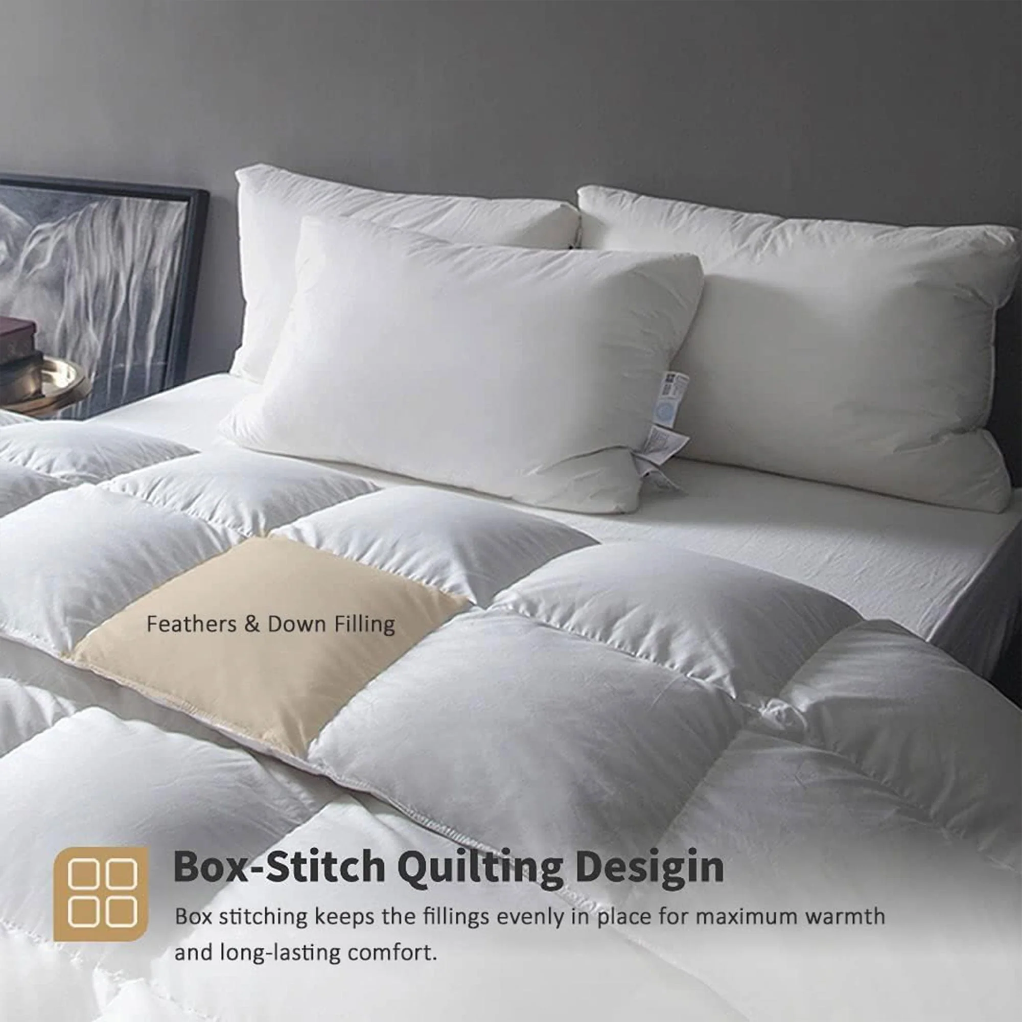 DWR California King 104 x 96" Breathable Duvet Insert All Season Bedding, White - Image 5