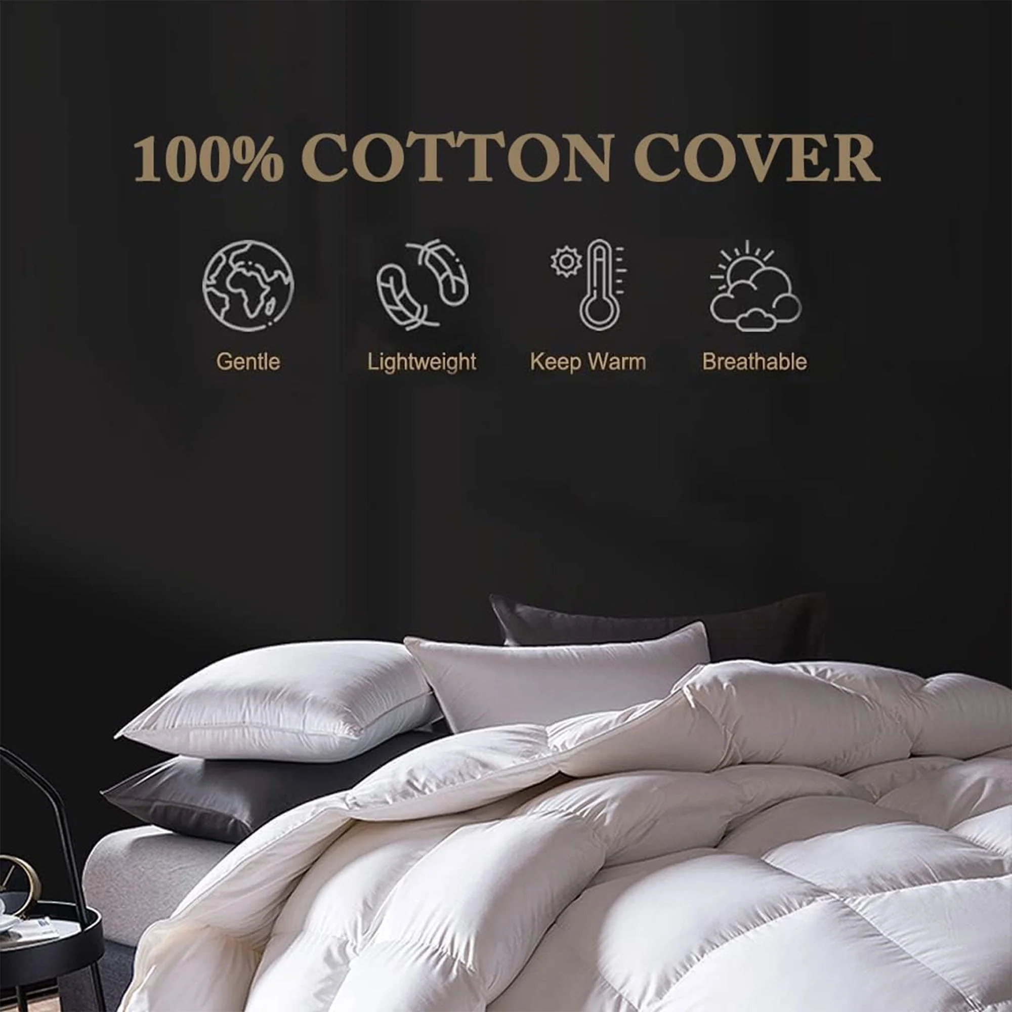 DWR California King 104 x 96" Breathable Duvet Insert All Season Bedding, White - Image 9
