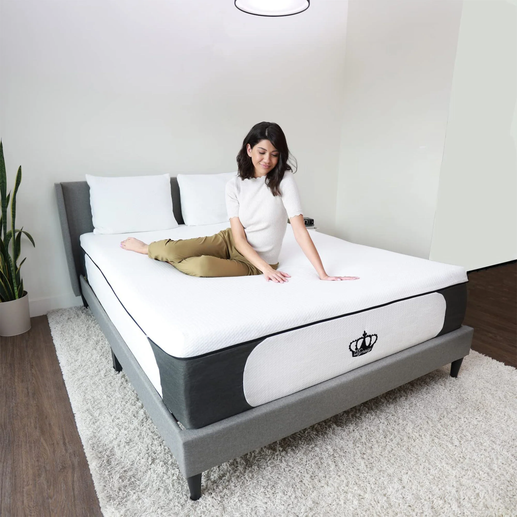 Dynasty Mattress 14.5 inch CoolBreeze Plush Gel Memory Foam Mattress Bed, King Size - Image 6