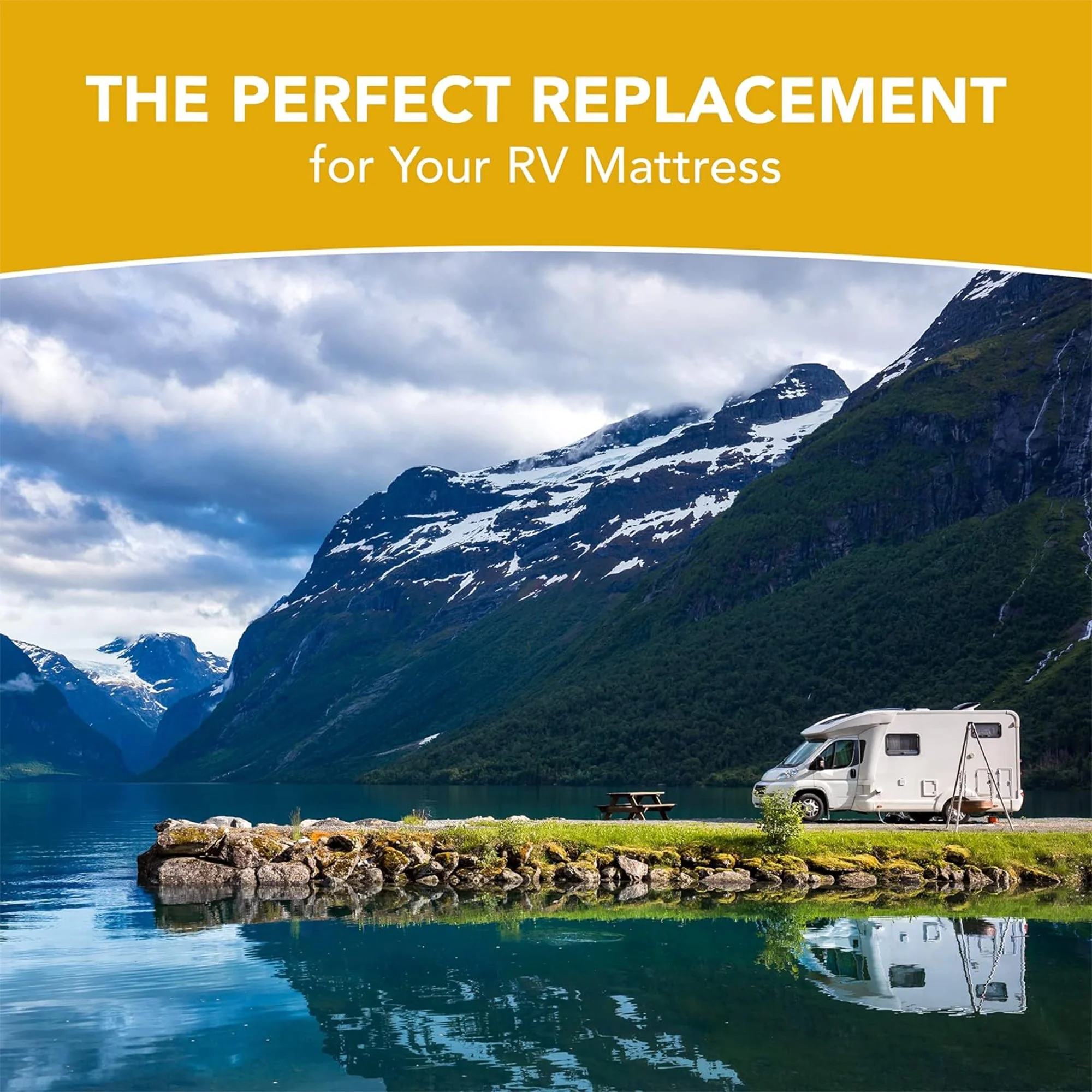 Dynasty Mattress 8 Inch CoolBreeze Gel Memory Foam RV Short King Mattress Bed - Image 6