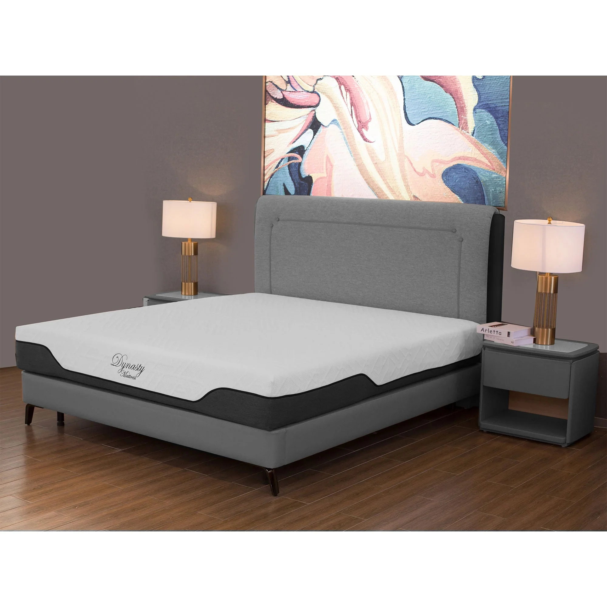 DynastyMattress CoolBreeze 12 Inch Essential Sleep Air Gel Infused Memory Foam Bed Medium Firm King Size - Image 2