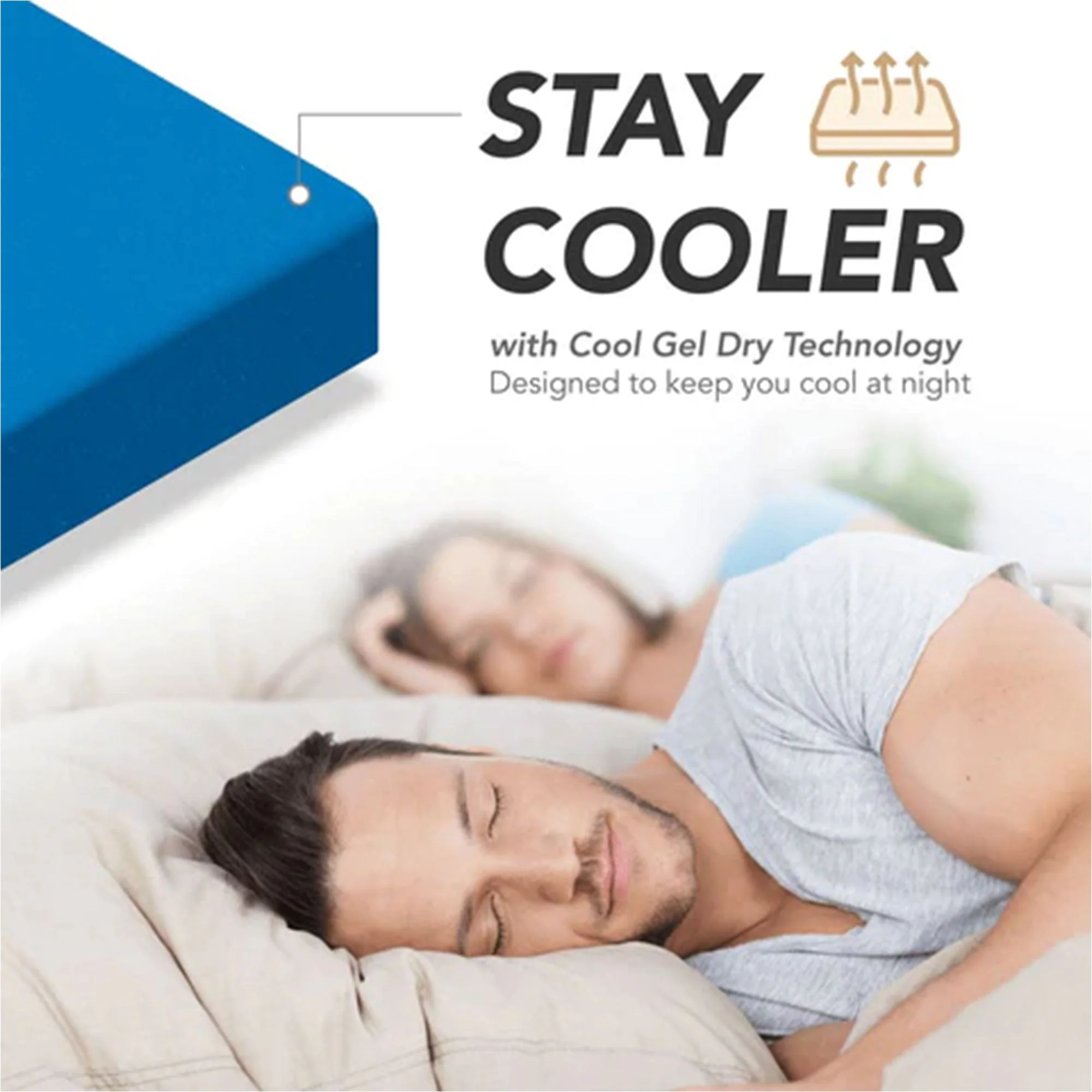 DynastyMattress CoolBreeze 12 Inch Essential Sleep Air Gel Infused Memory Foam Bed Medium Firm Twin XL Size - Image 5